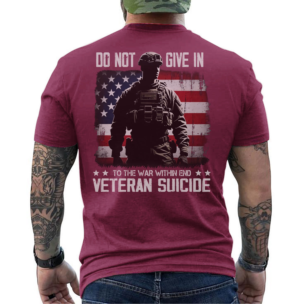 End Veteran Suicide Fight the War Within with Strength Hope and Brotherhood T-Shirt