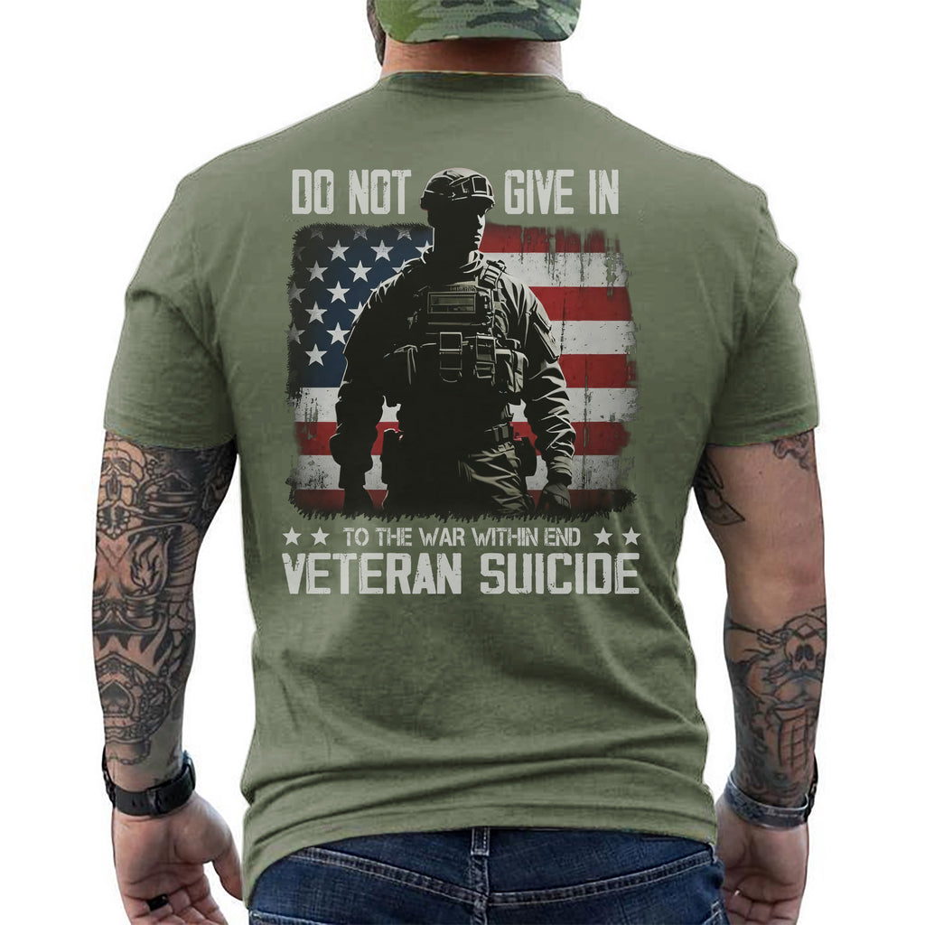 End Veteran Suicide Fight the War Within with Strength Hope and Brotherhood T-Shirt