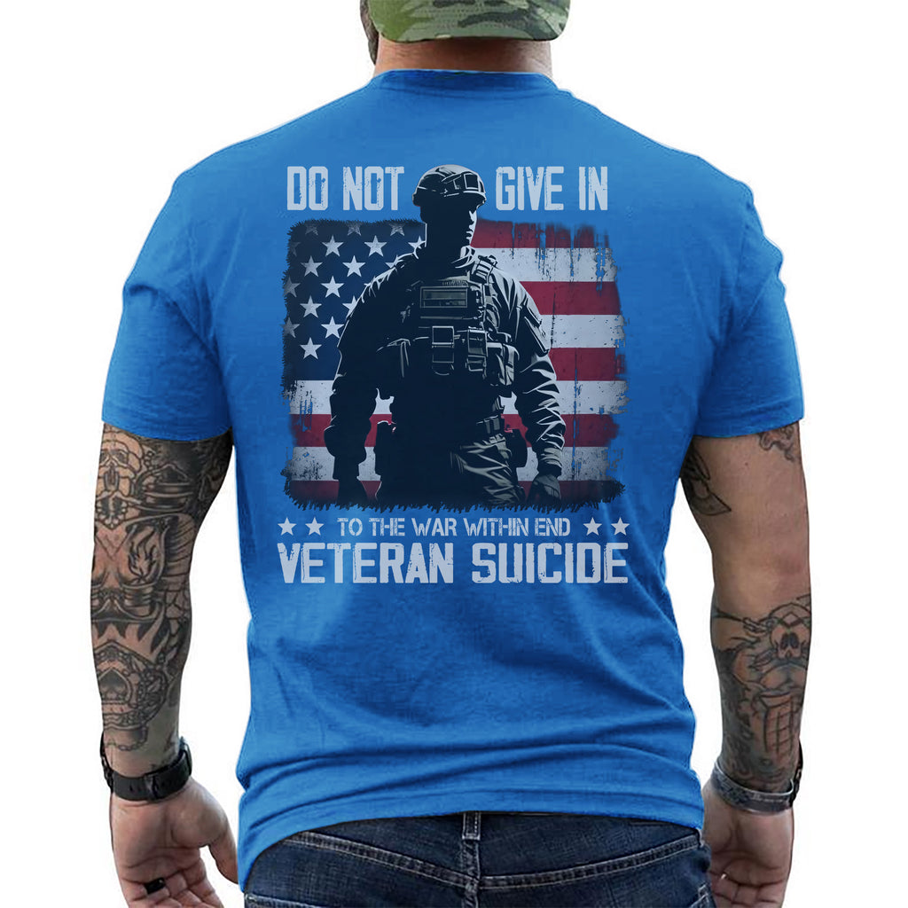 End Veteran Suicide Fight the War Within with Strength Hope and Brotherhood T-Shirt