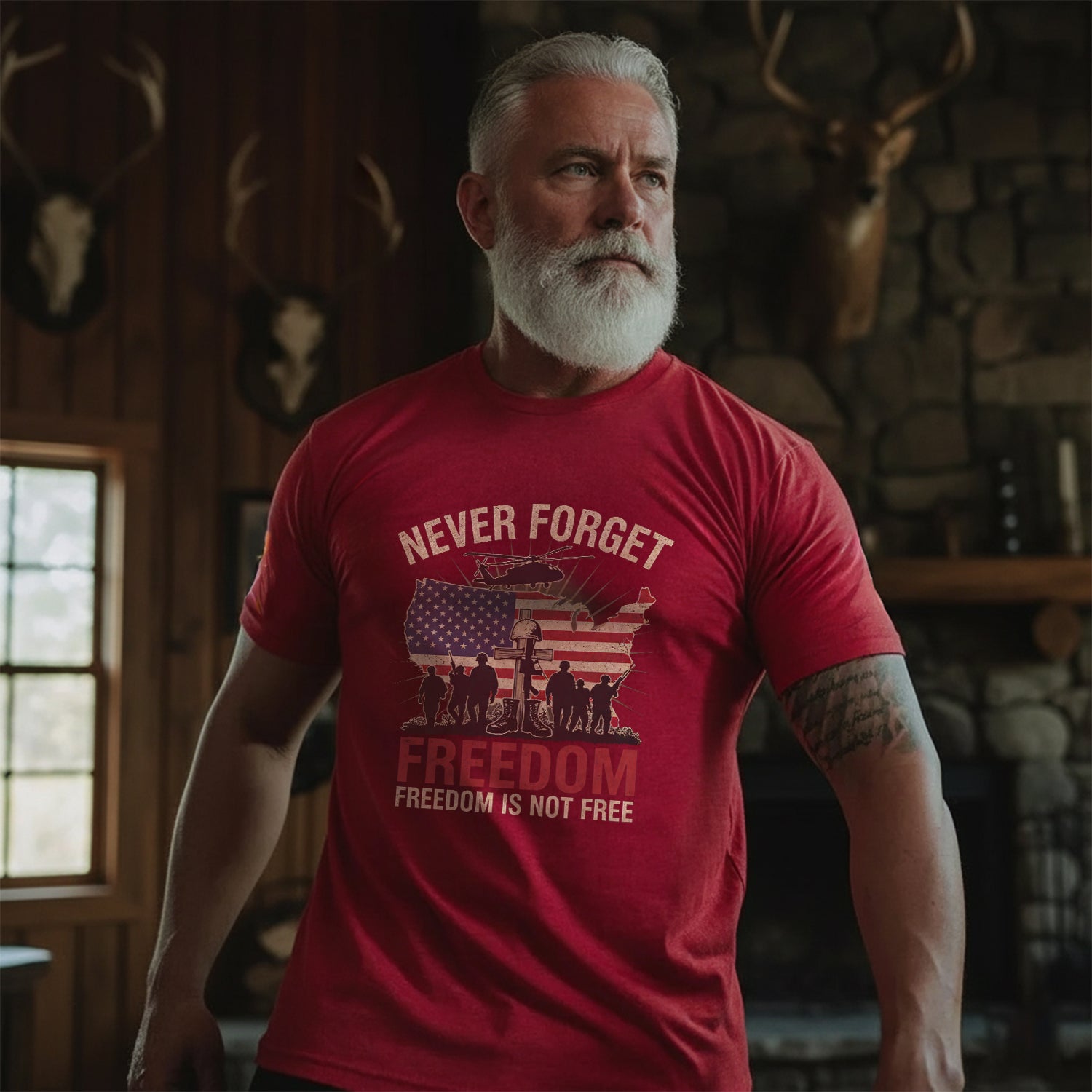 Never Forget Freedom Is Not Free Honoring T-Shirt
