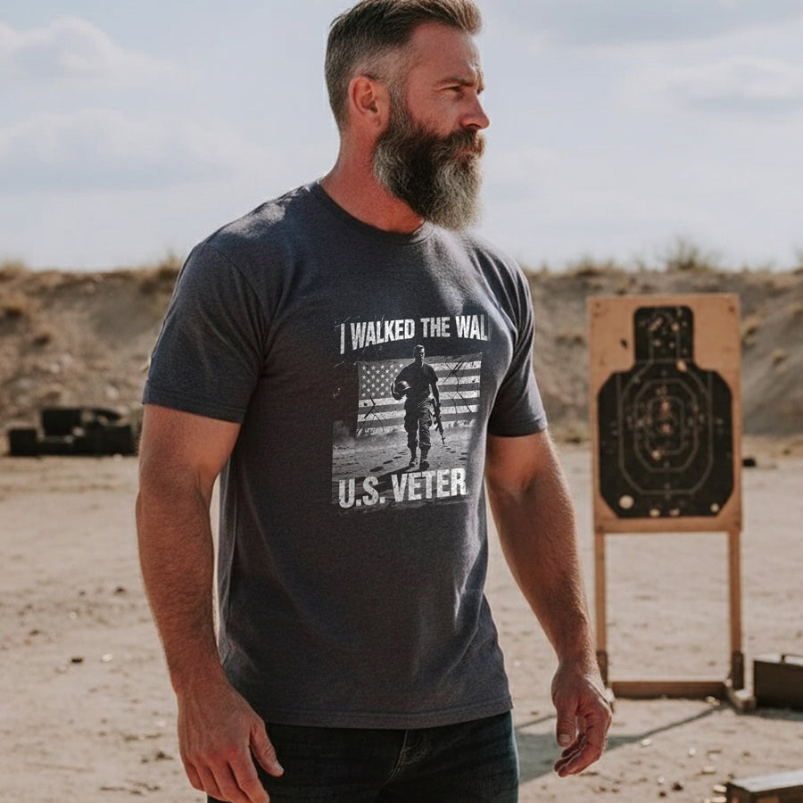 I Walked the Walk Proud Veteran Who Served with Honor Courage and Unshakable Commitment T-Shirt