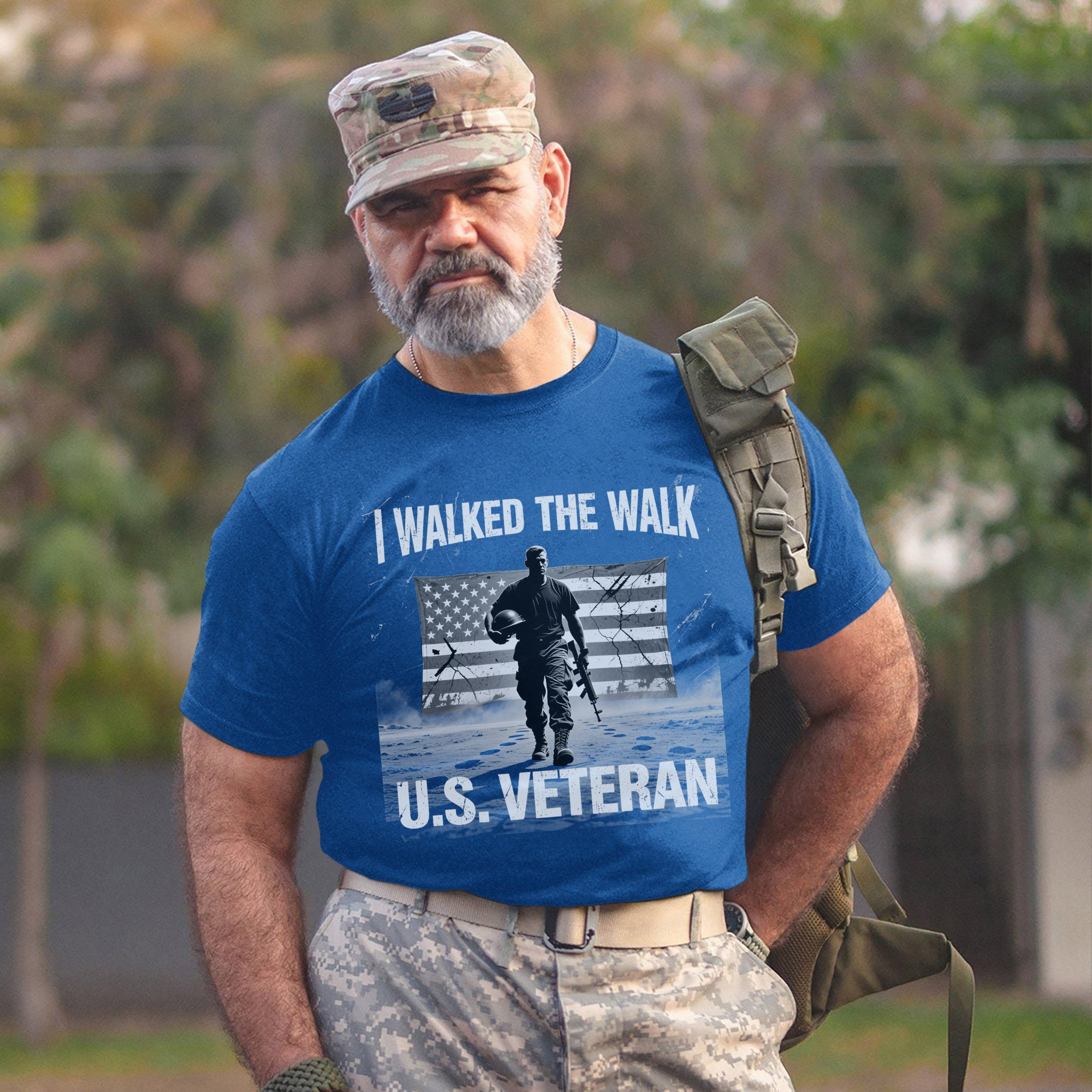 I Walked the Walk Proud Veteran Who Served with Honor Courage and Unshakable Commitment T-Shirt