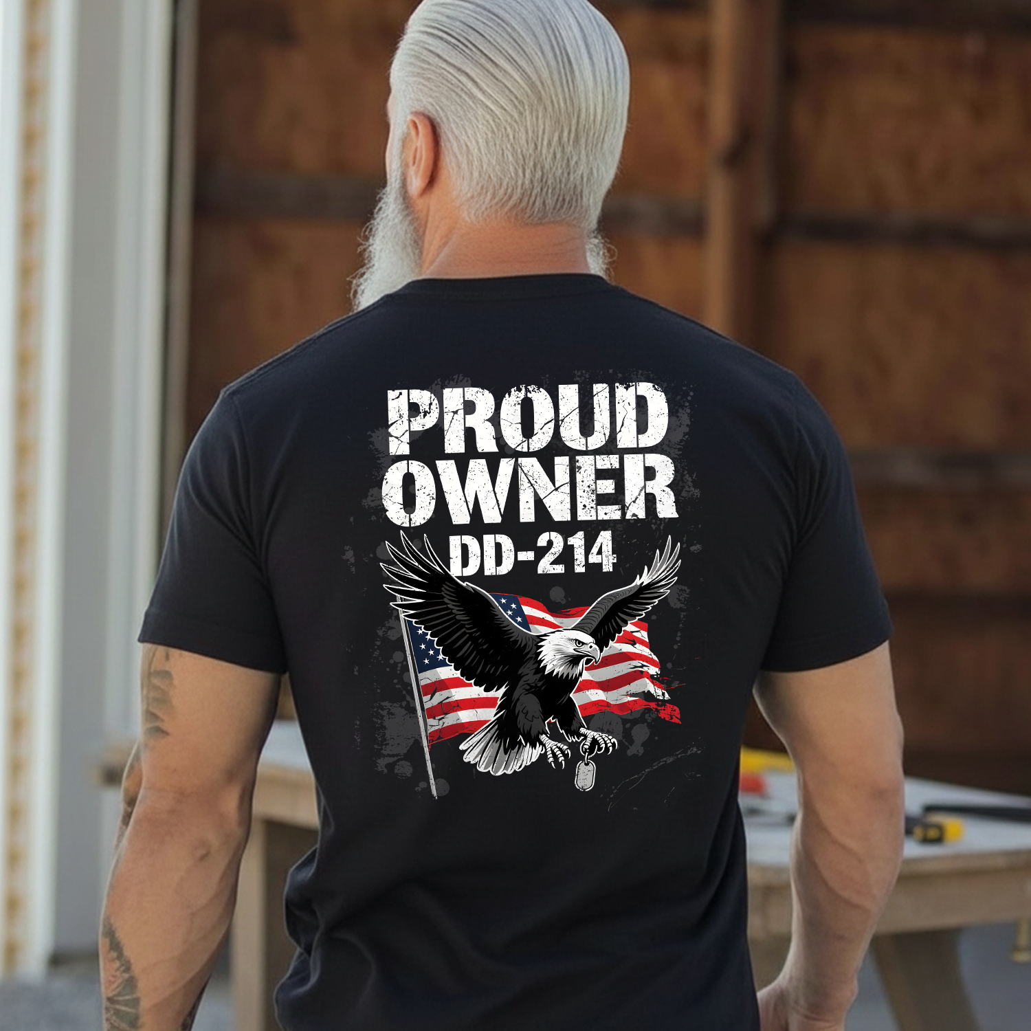 Proud Owner of DD-214 Proof of Service T-Shirt Secondary image