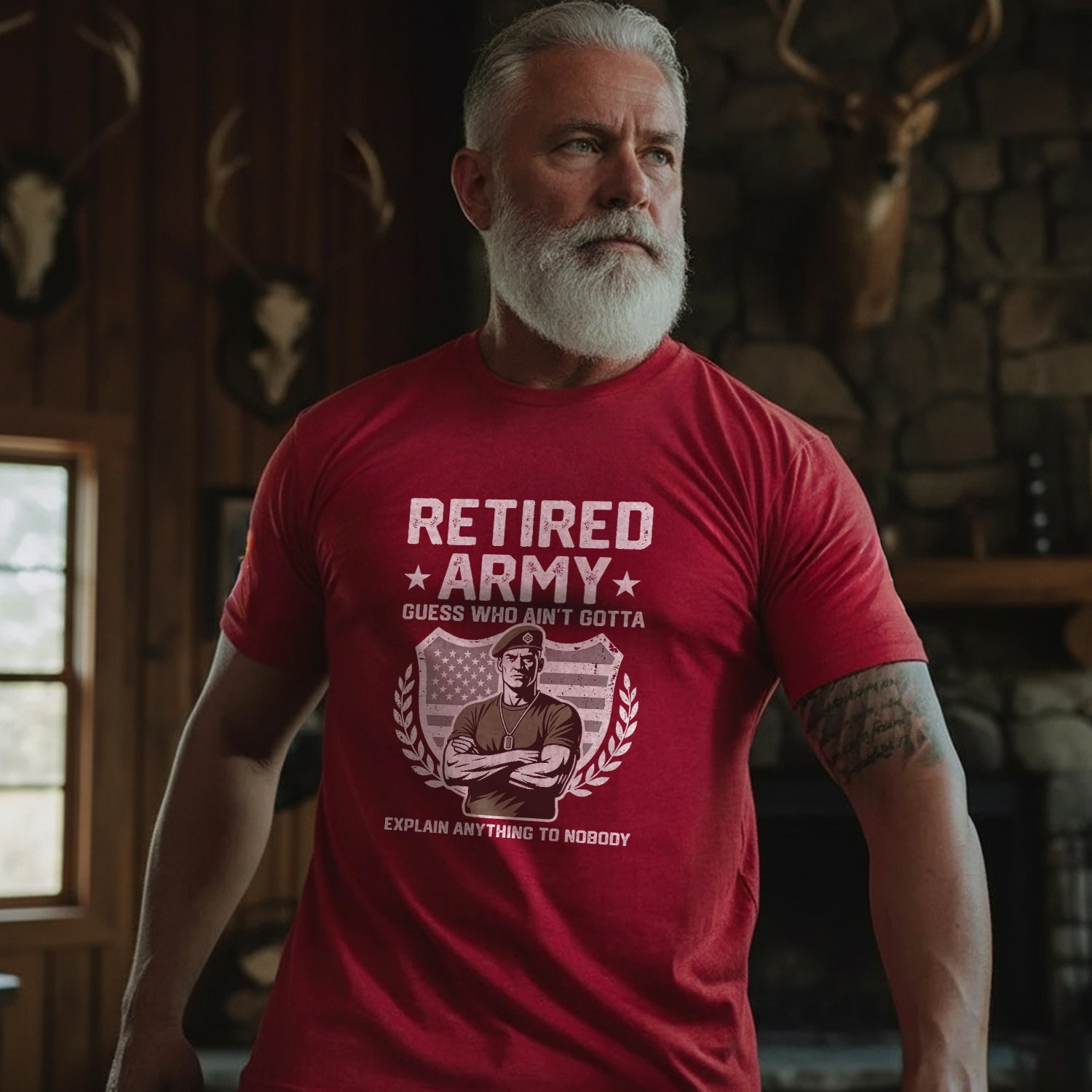 Retired Army Guess Who Ain’t Gotta Explain T-Shirt Secondary image