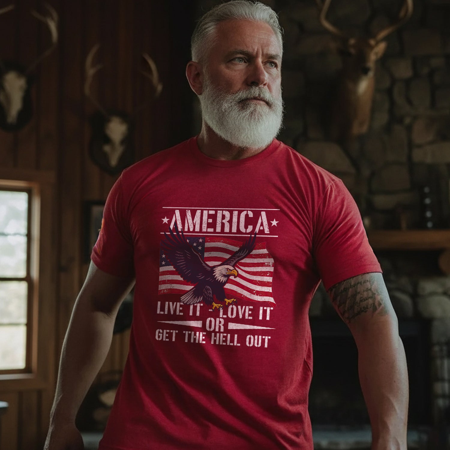 America Live It Love It or Get the Hell T-Shirt Secondary image