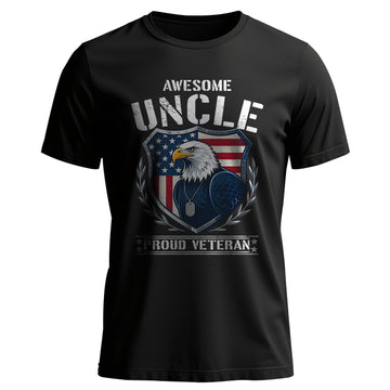 Awesome Uncle Proud Veteran Honoring T-Shirt