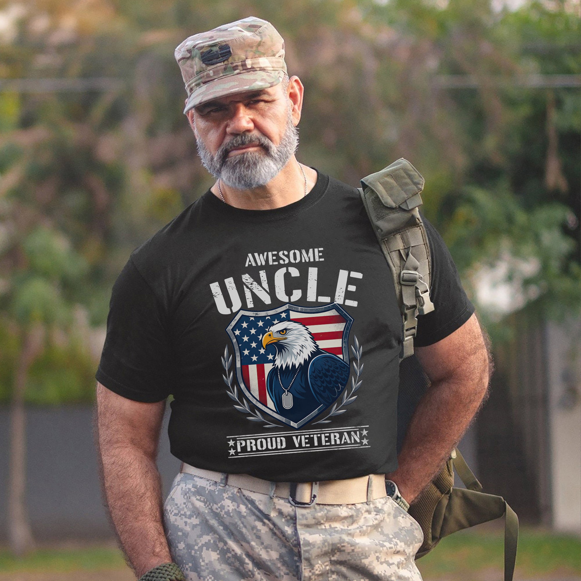 Awesome Uncle Proud Veteran Honoring T-Shirt
