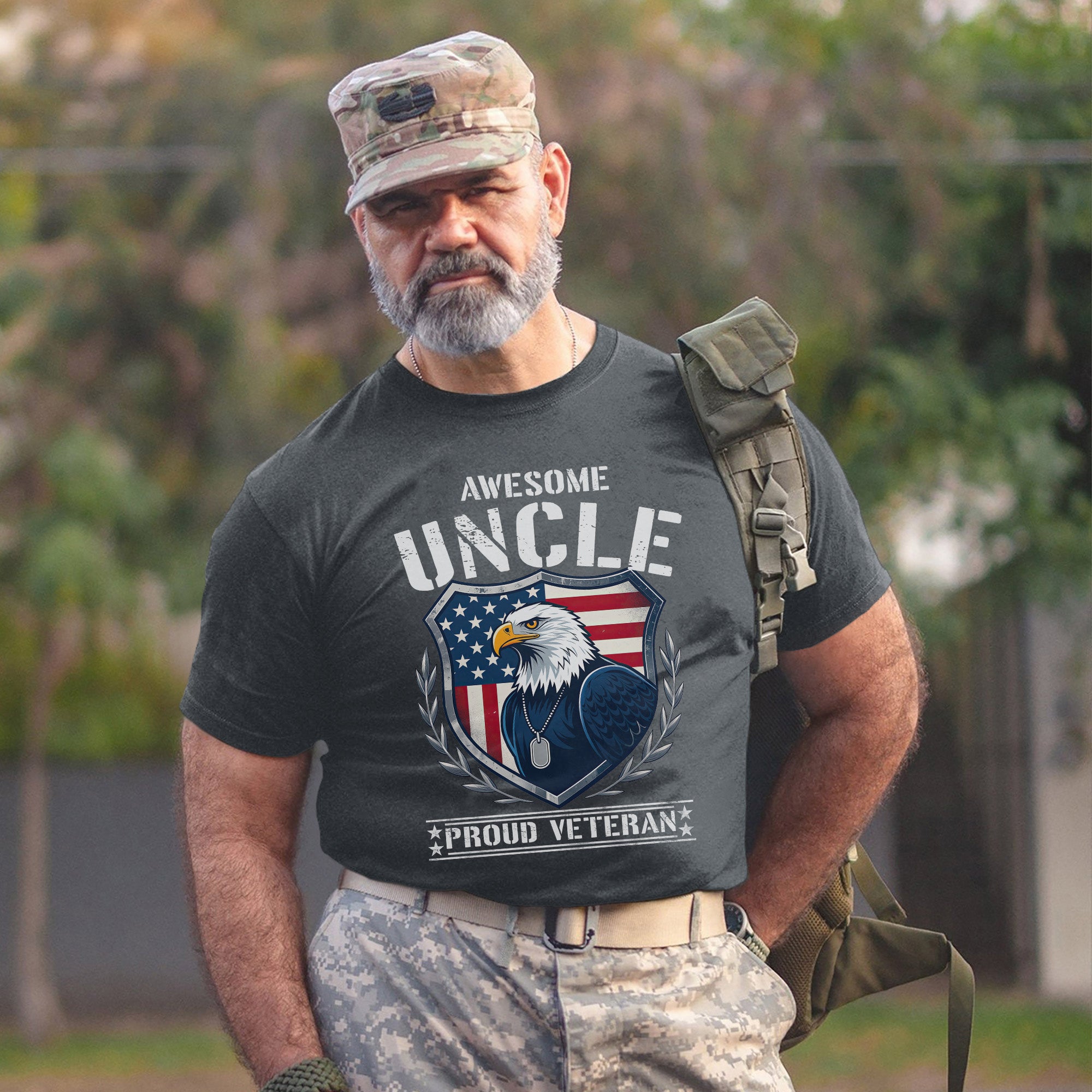 Awesome Uncle Proud Veteran Honoring T-Shirt
