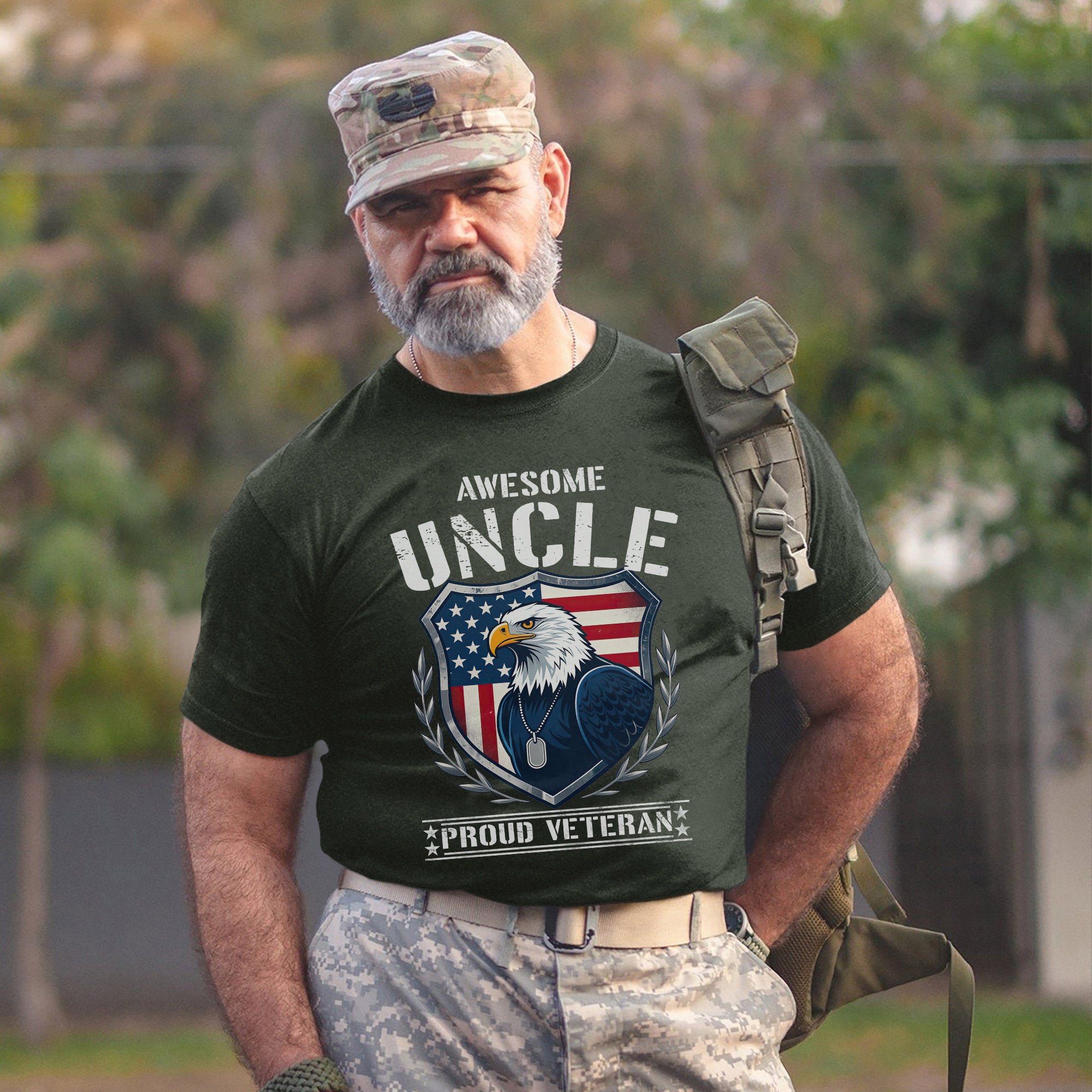 Awesome Uncle Proud Veteran Honoring T-Shirt