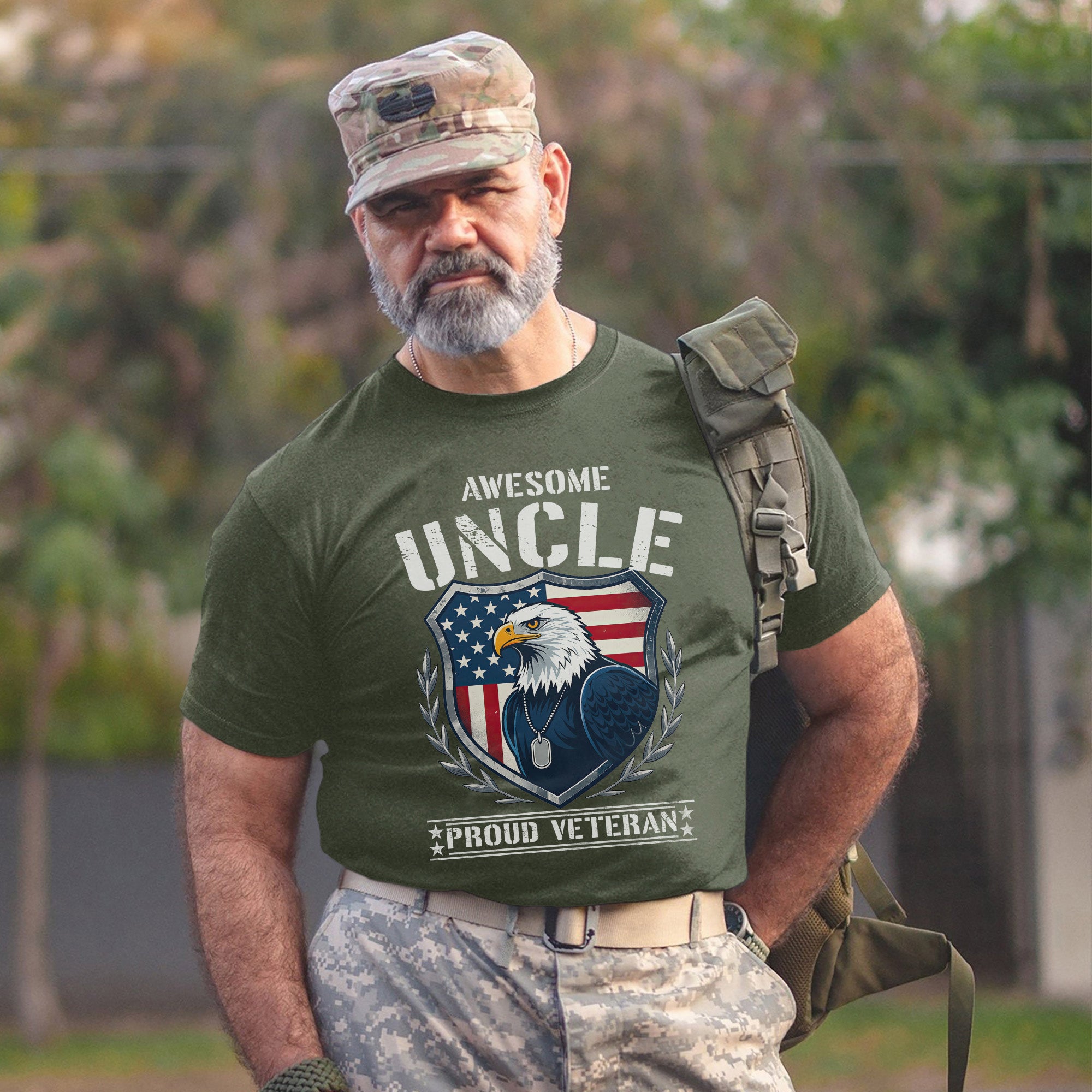 Awesome Uncle Proud Veteran Honoring T-Shirt