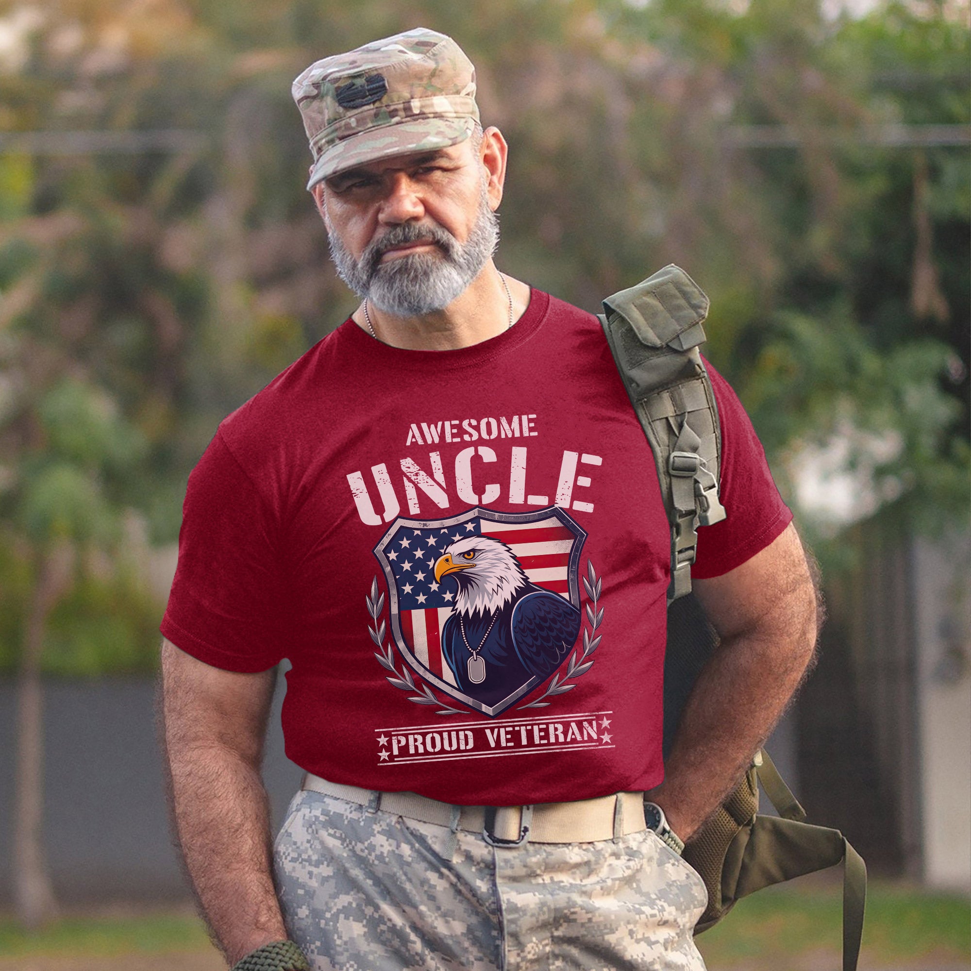 Awesome Uncle Proud Veteran Honoring T-Shirt