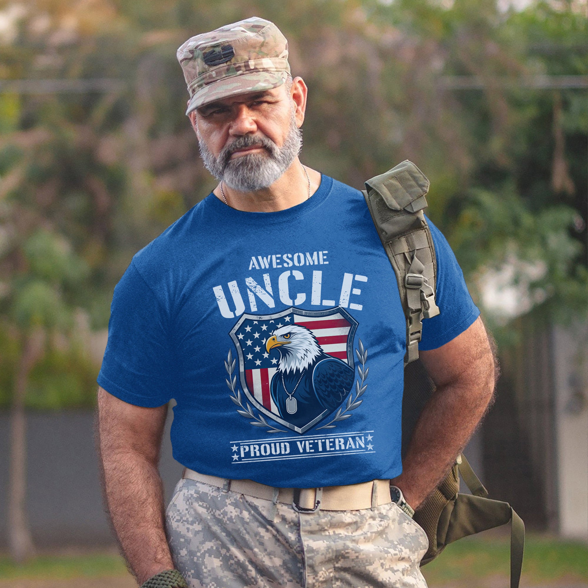 Awesome Uncle Proud Veteran Honoring T-Shirt