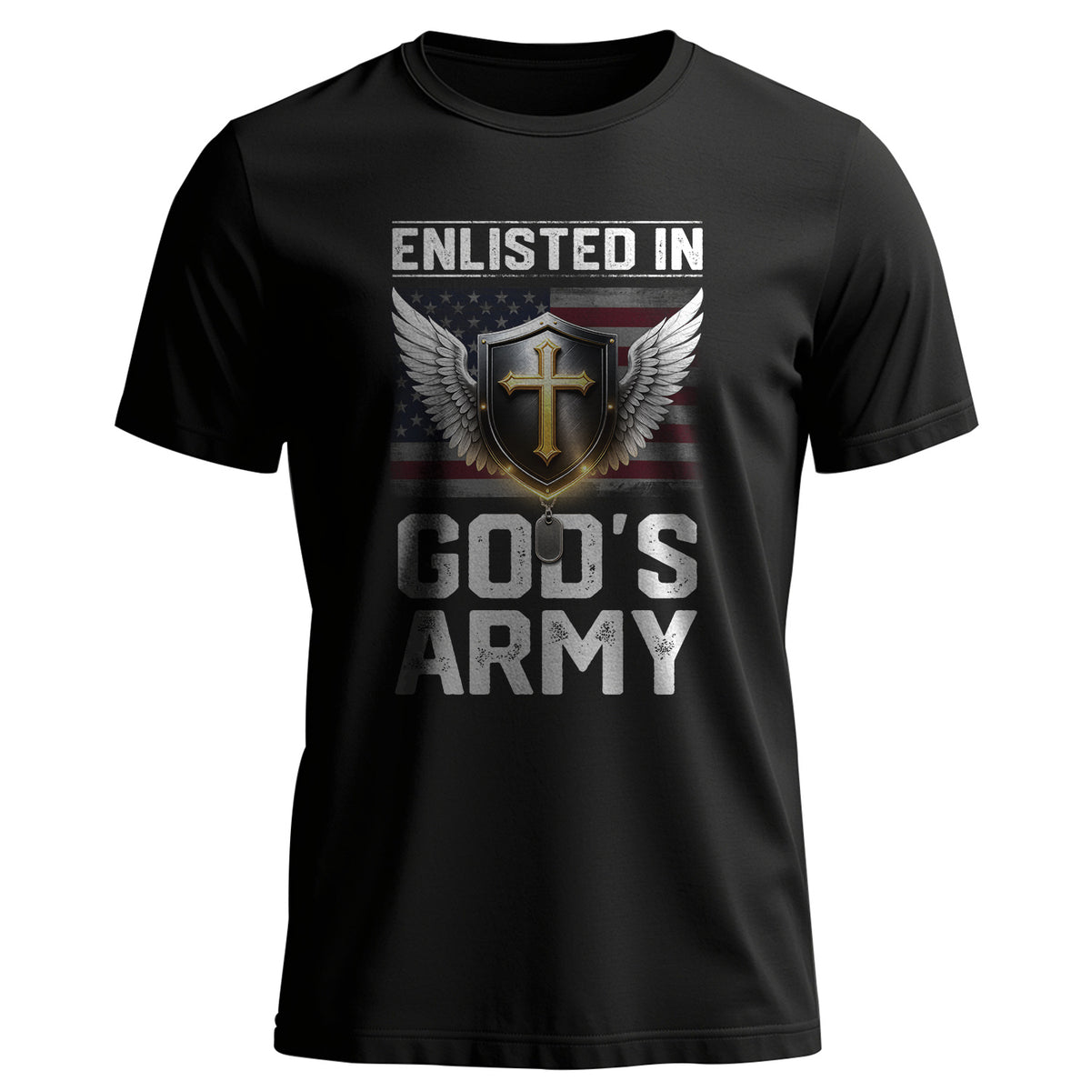 Enlisted in God’s Army Faith Driven T-Shirt Main image