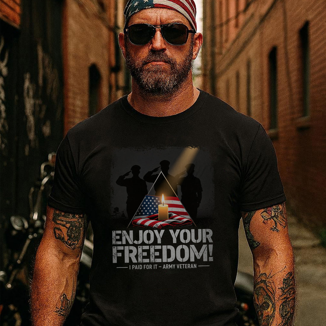 Enjoy Your Freedom I Paid for It Proud Veteran Statement Honoring the True Cost of Liberty T-Shirt