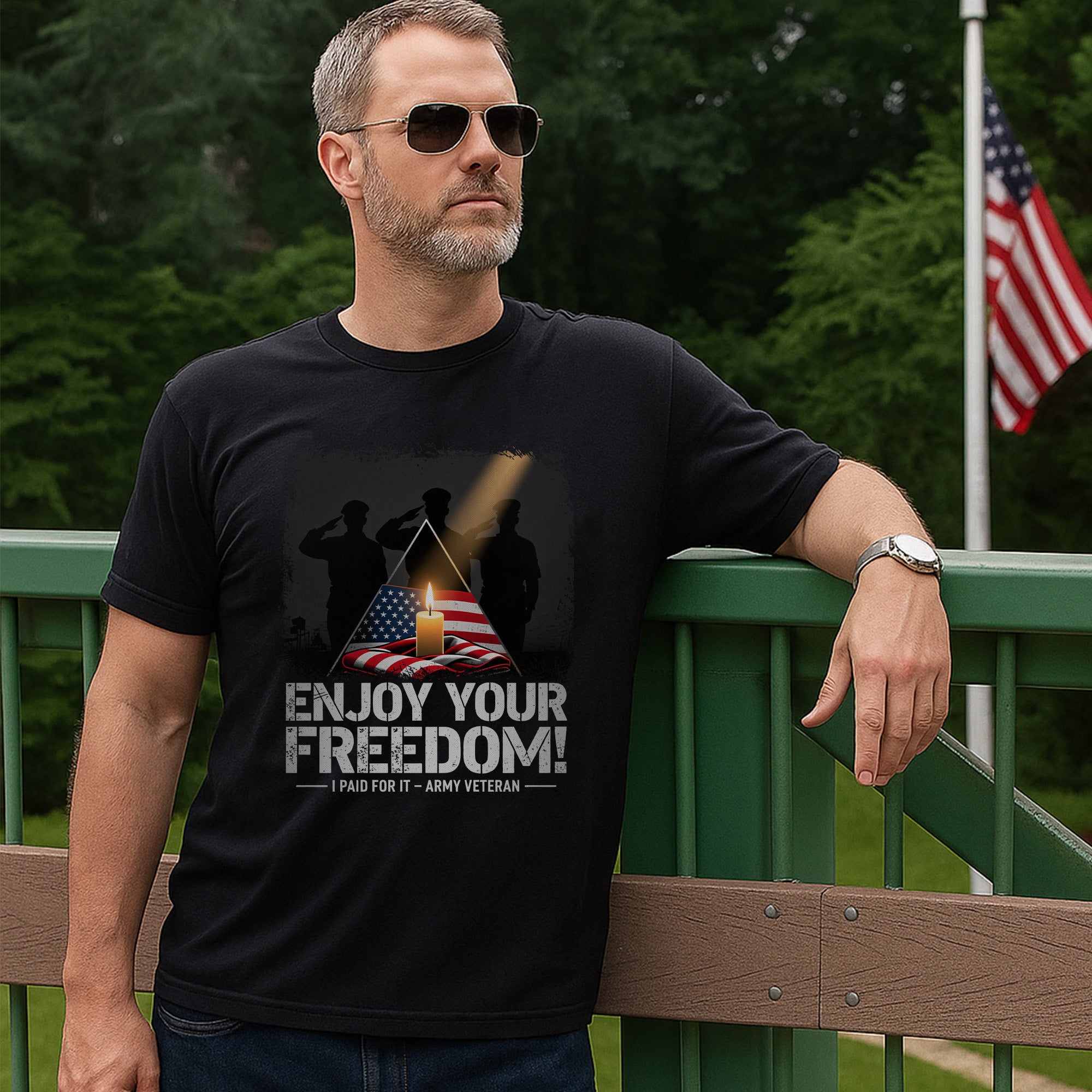 Enjoy Your Freedom I Paid for It Proud Veteran Statement Honoring the True Cost of Liberty T-Shirt