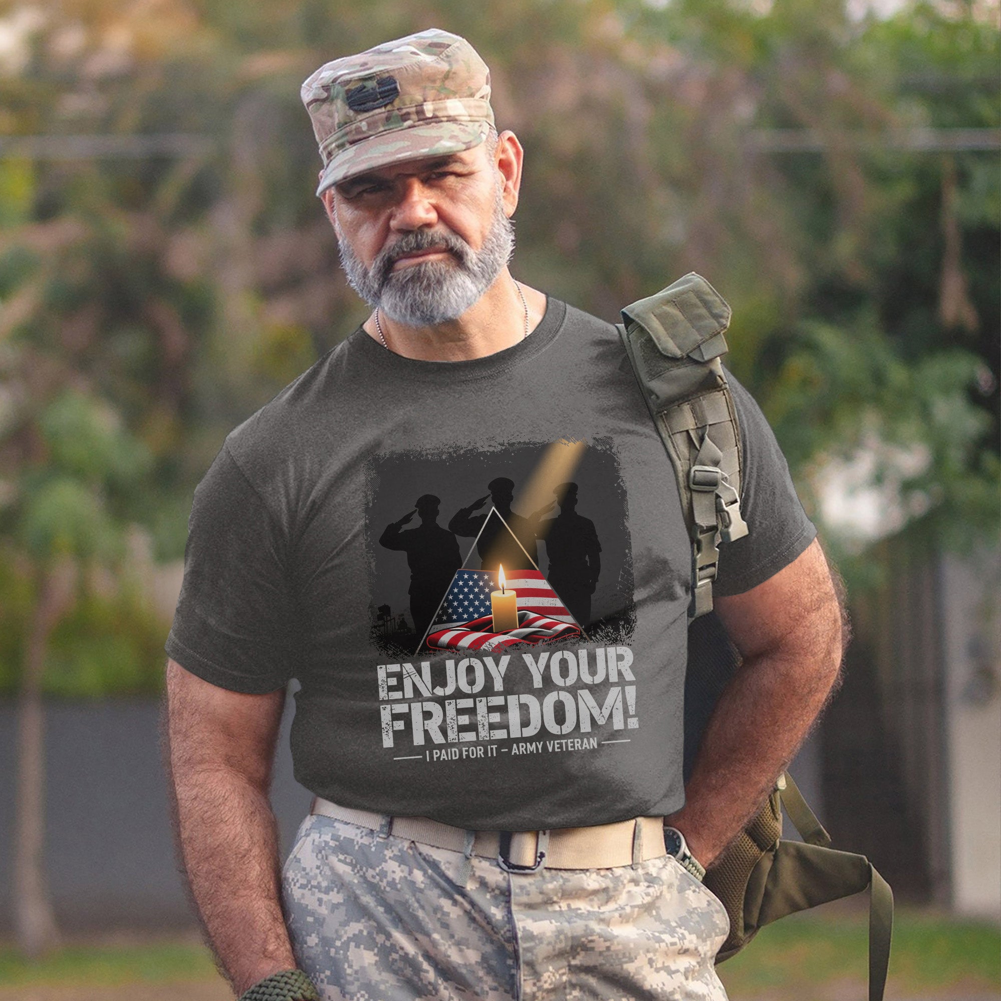 Enjoy Your Freedom I Paid for It Proud Veteran Statement Honoring the True Cost of Liberty T-Shirt