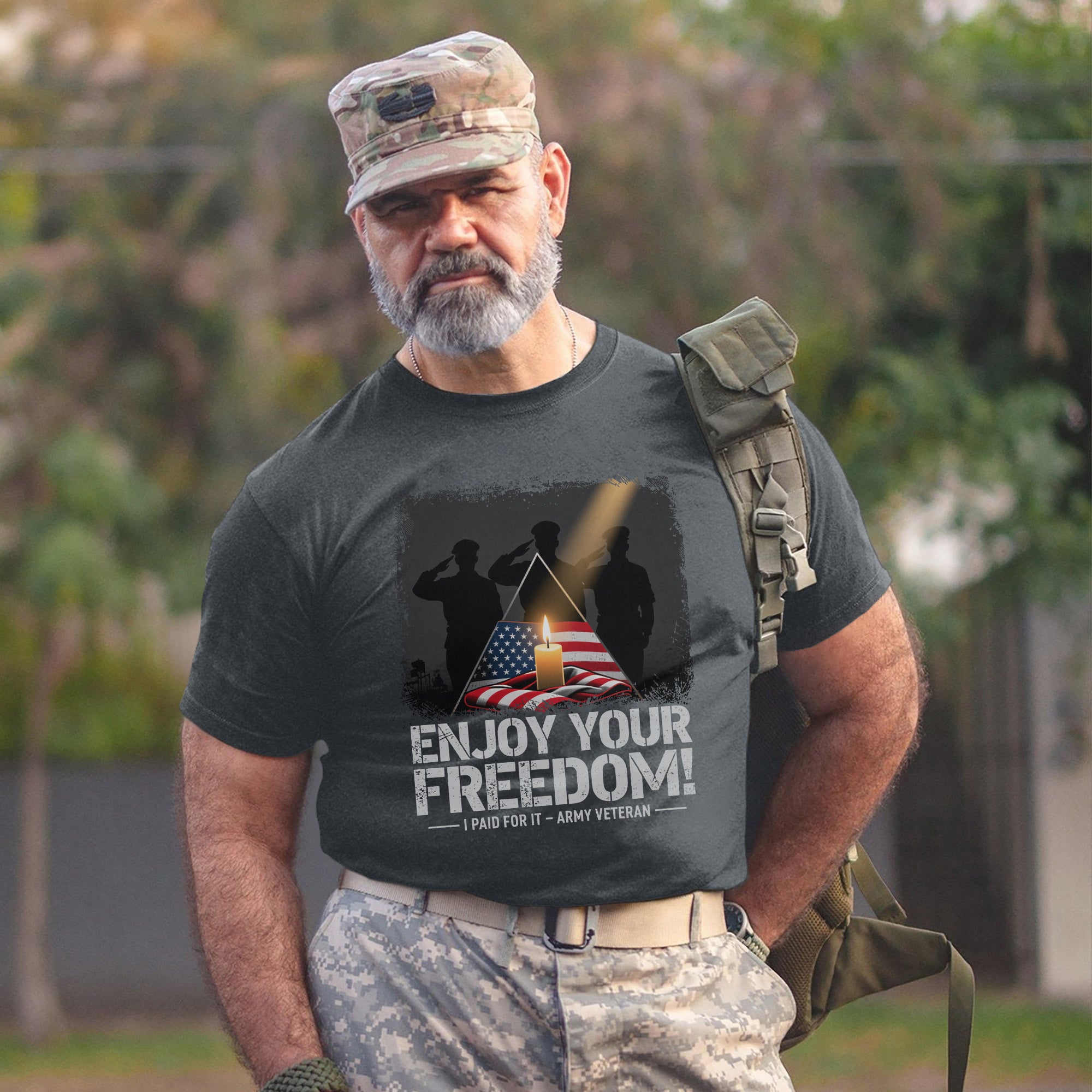 Enjoy Your Freedom I Paid for It Proud Veteran Statement Honoring the True Cost of Liberty T-Shirt
