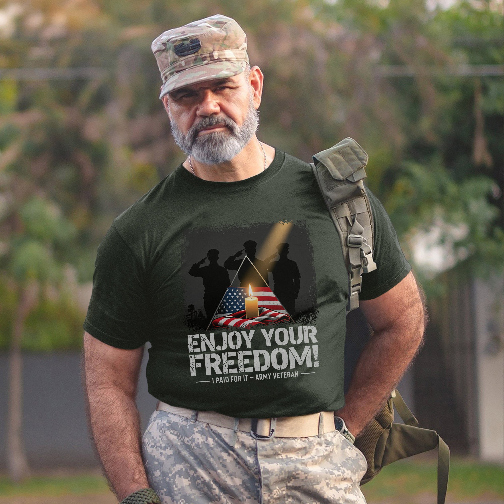 Enjoy Your Freedom I Paid for It Proud Veteran Statement Honoring the True Cost of Liberty T-Shirt