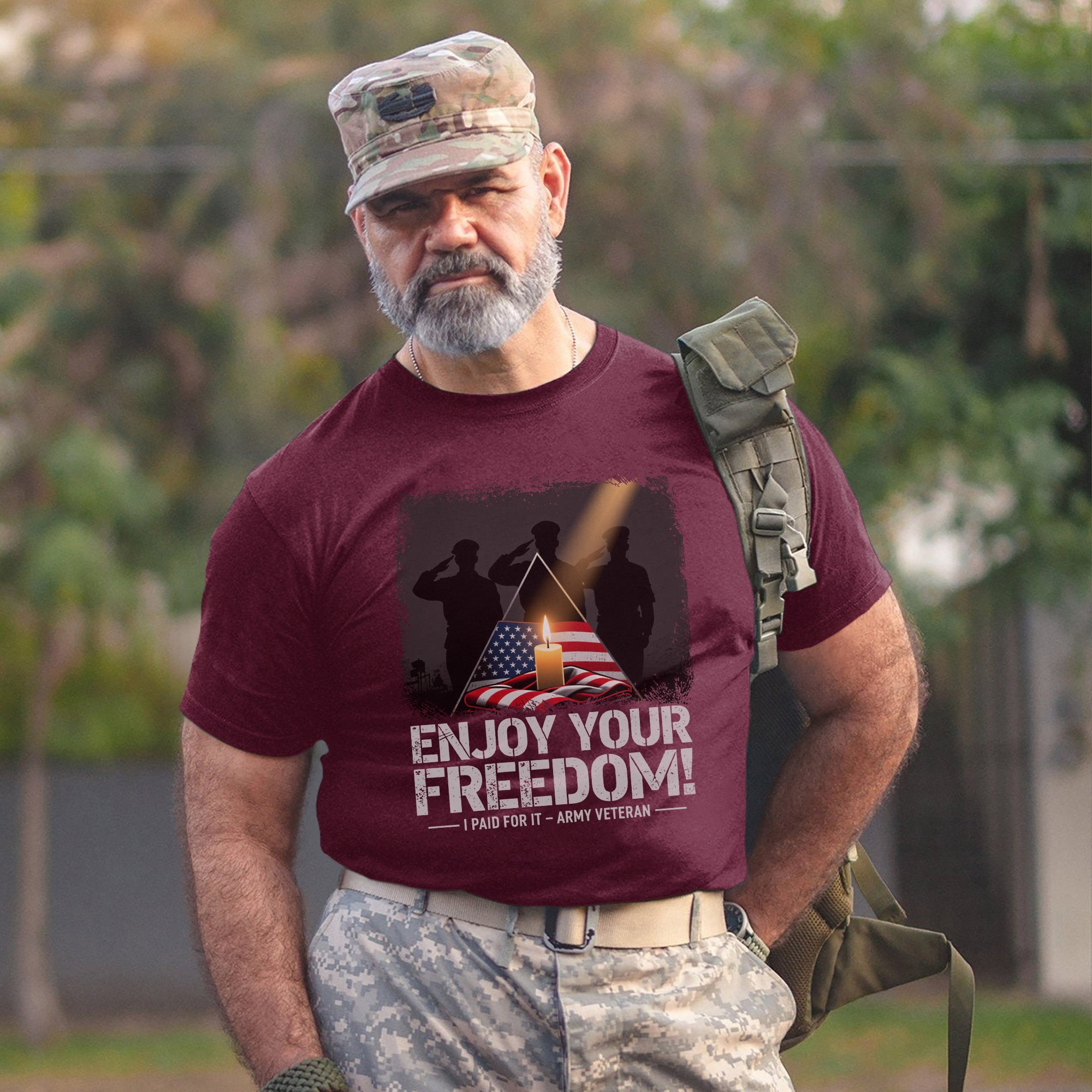 Enjoy Your Freedom I Paid for It Proud Veteran Statement Honoring the True Cost of Liberty T-Shirt