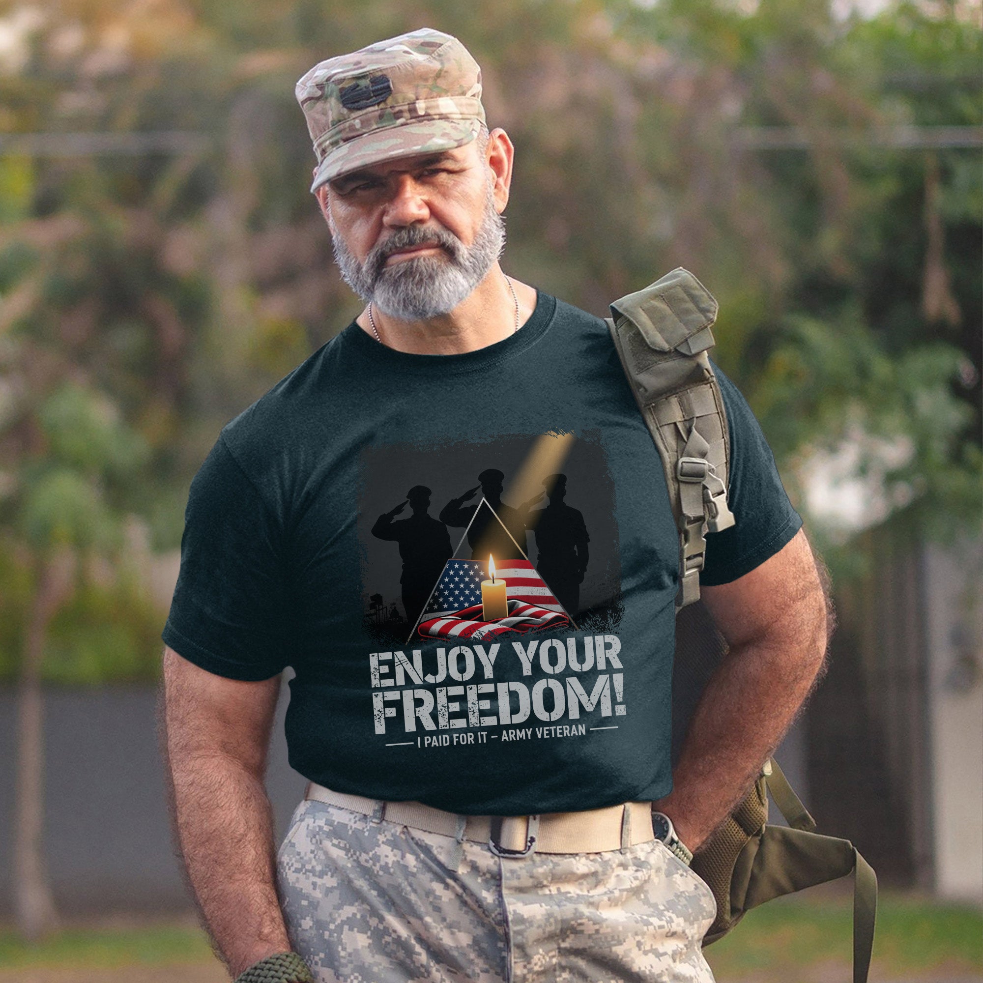 Enjoy Your Freedom I Paid for It Proud Veteran Statement Honoring the True Cost of Liberty T-Shirt