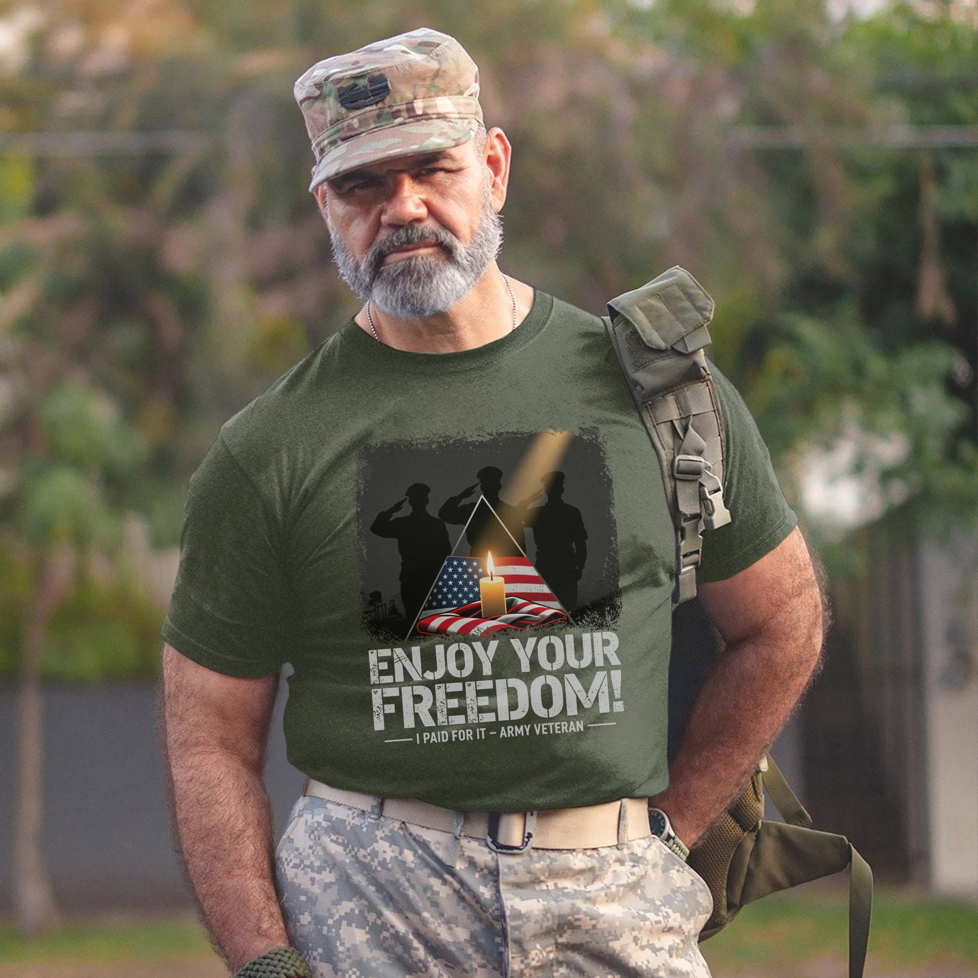 Enjoy Your Freedom I Paid for It Proud Veteran Statement Honoring the True Cost of Liberty T-Shirt