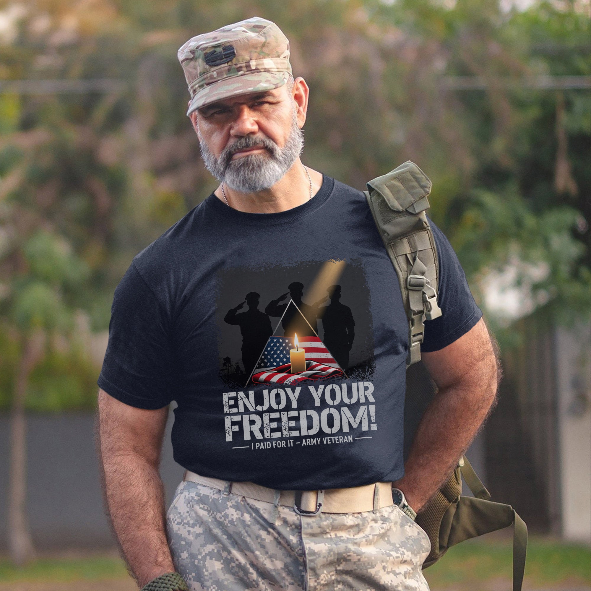 Enjoy Your Freedom I Paid for It Proud Veteran Statement Honoring the True Cost of Liberty T-Shirt