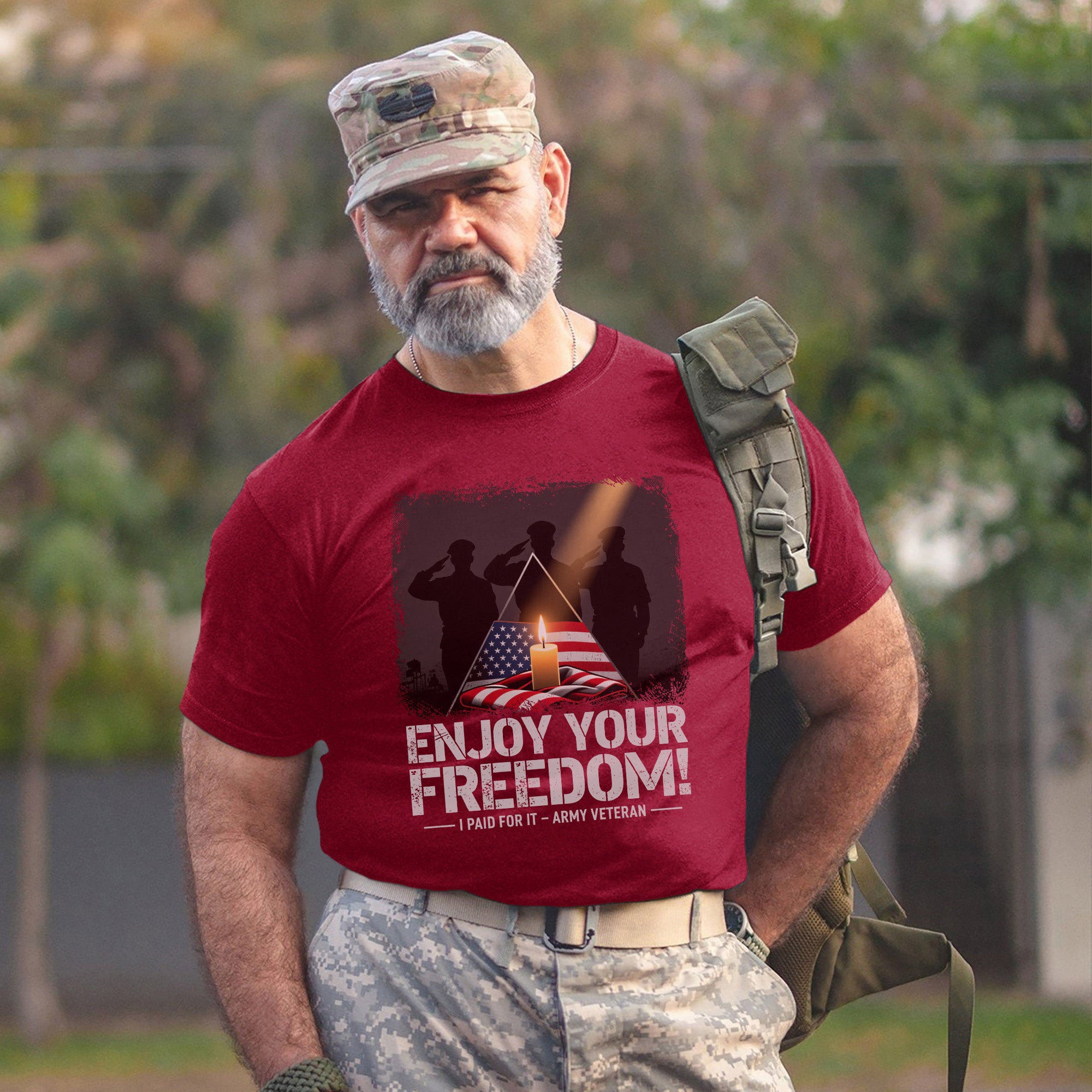 Enjoy Your Freedom I Paid for It Proud Veteran Statement Honoring the True Cost of Liberty T-Shirt