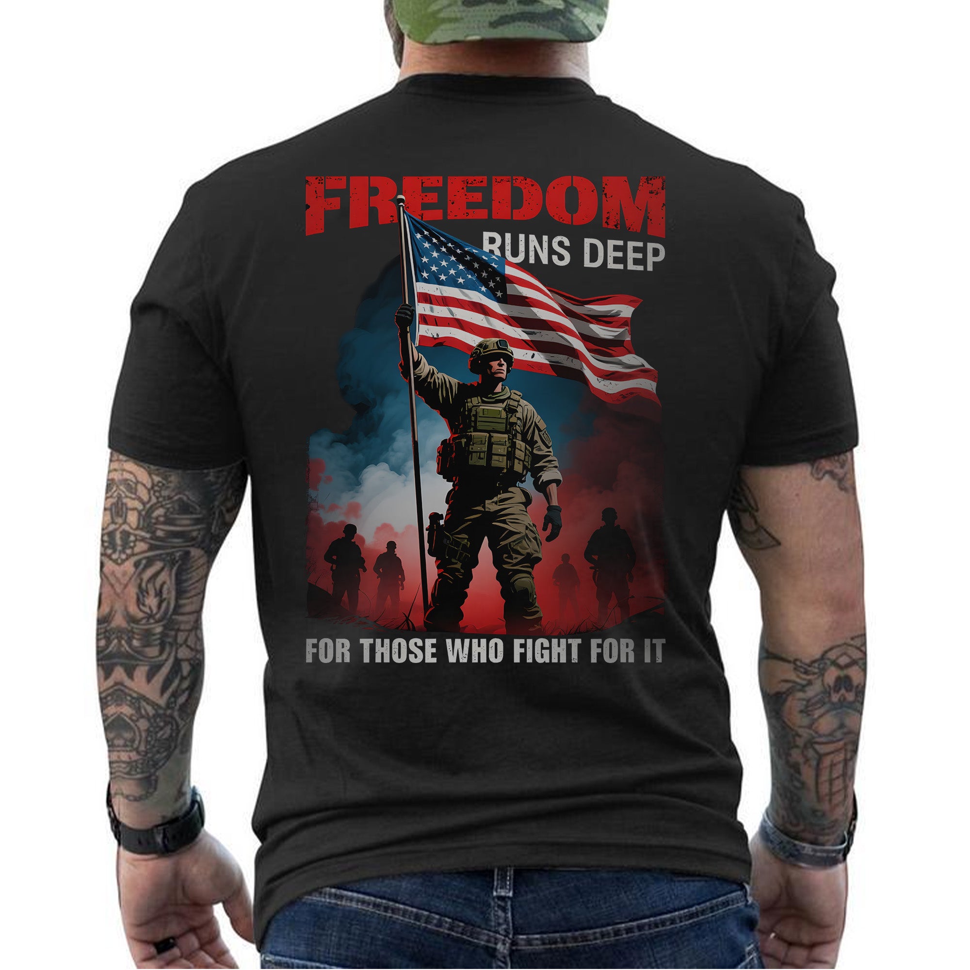 Freedom Runs Deep for Those Who Fight for T-Shirt