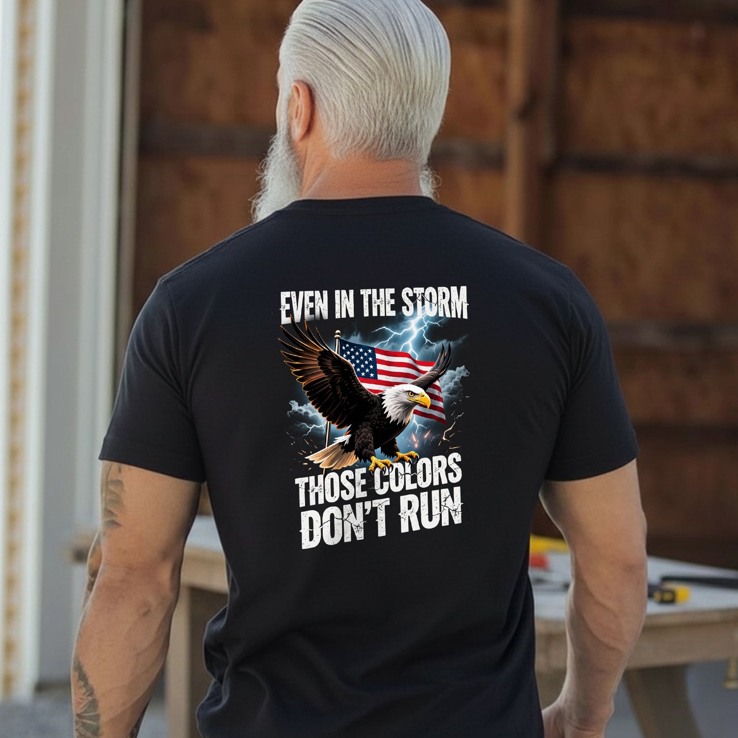 Even in the Storm These Colors Don't Run T-Shirt Secondary image