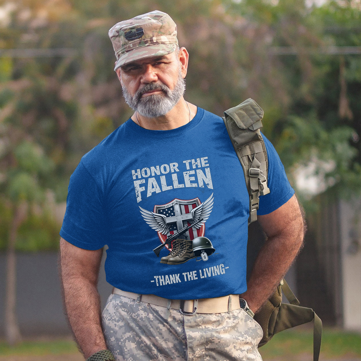 Honor the Fallen Thank the Living Remember Their Sacrifice Respect Those Who Still Stand Proud T-Shirt