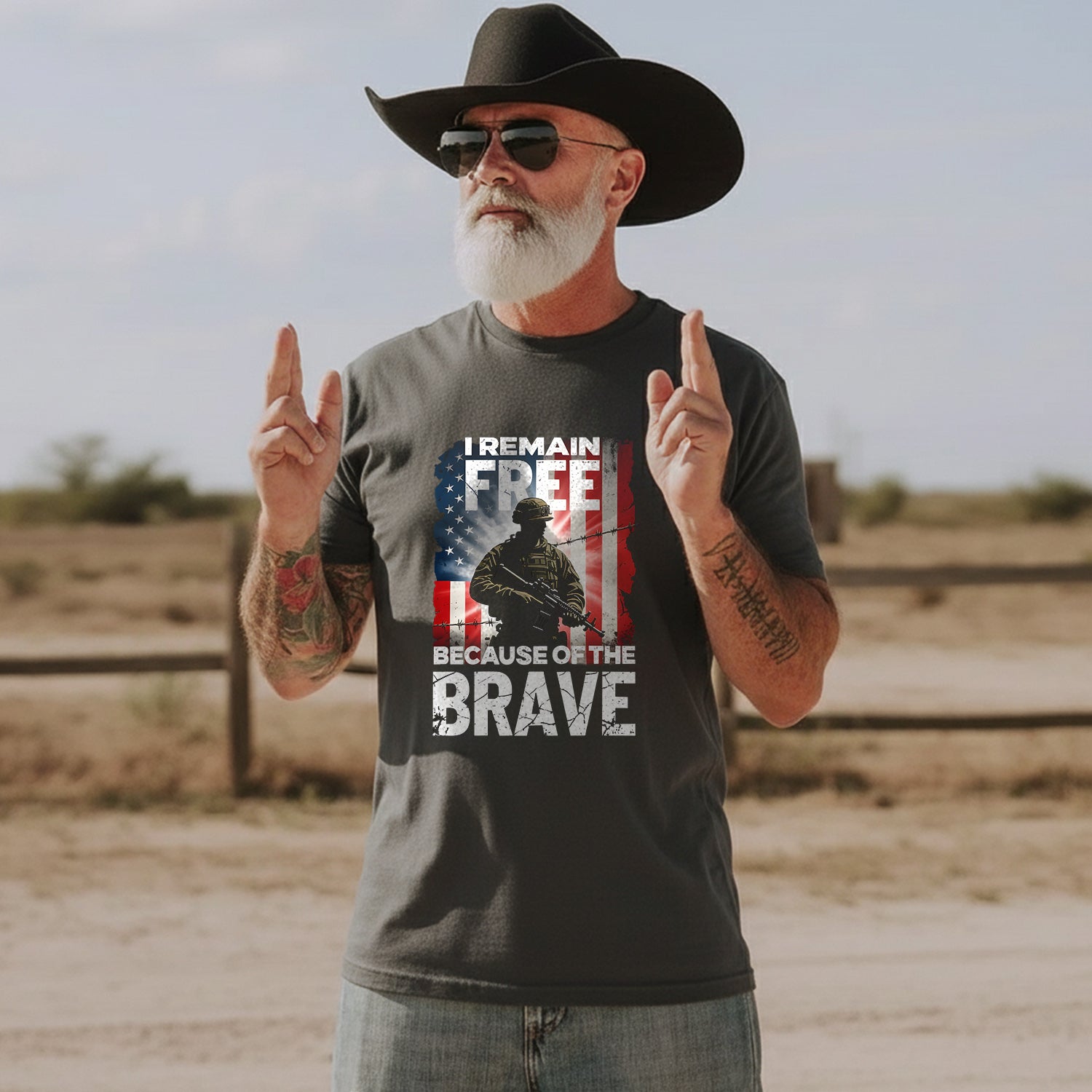 I Remain Free Because of the Brave T-Shirt