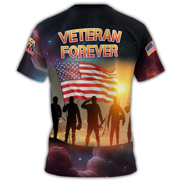 My Uniform May Be Gone but the Veteran Spirit Remains All-over Print T-Shirt