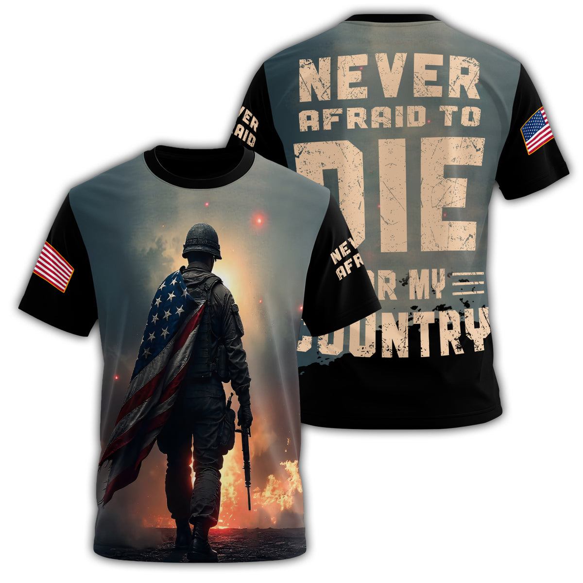 Never Afraid to Die for My All-over Print T-Shirt Main image