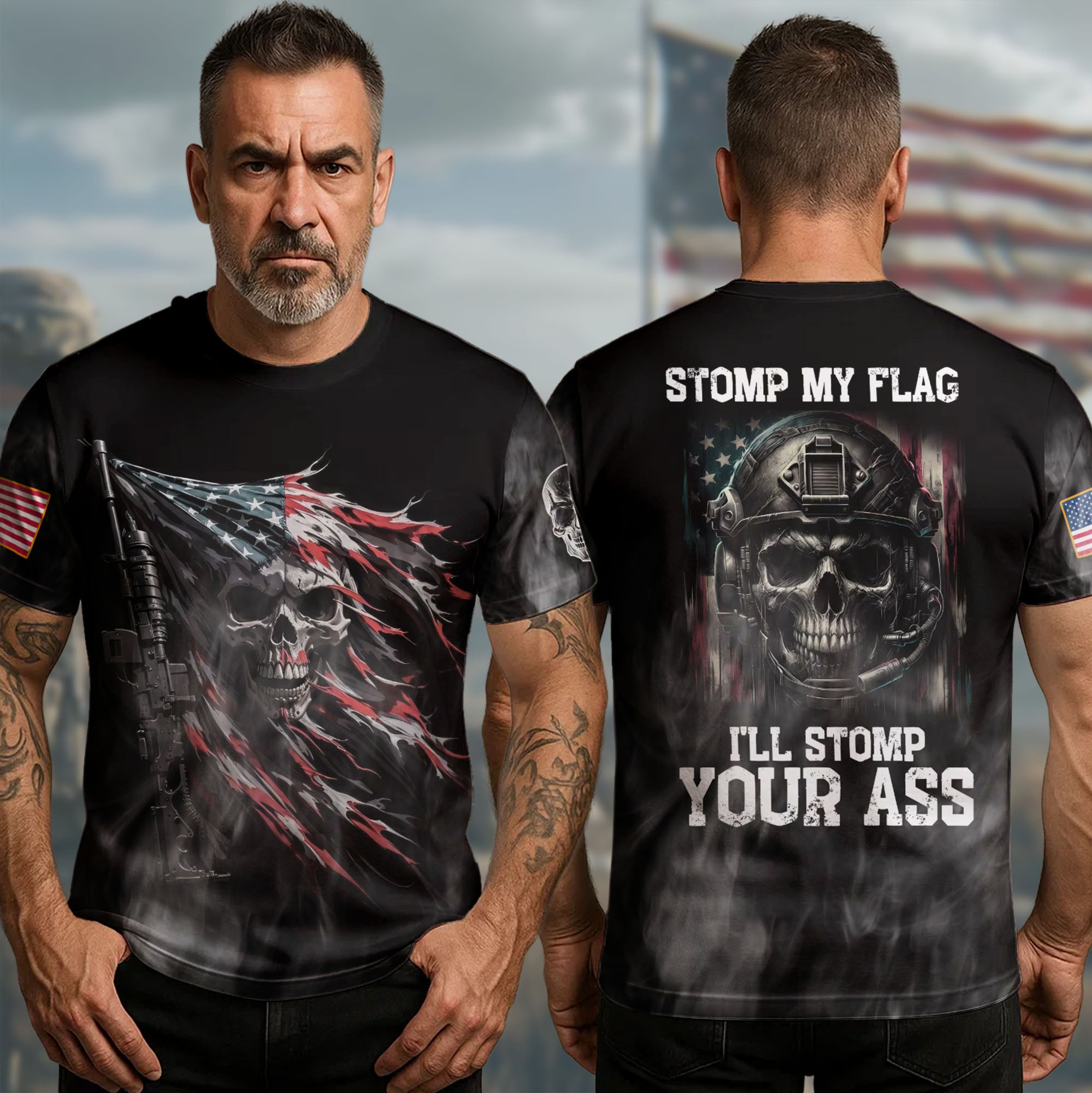 Stomp My Flag I’ll Stomp All-over Print T-Shirt