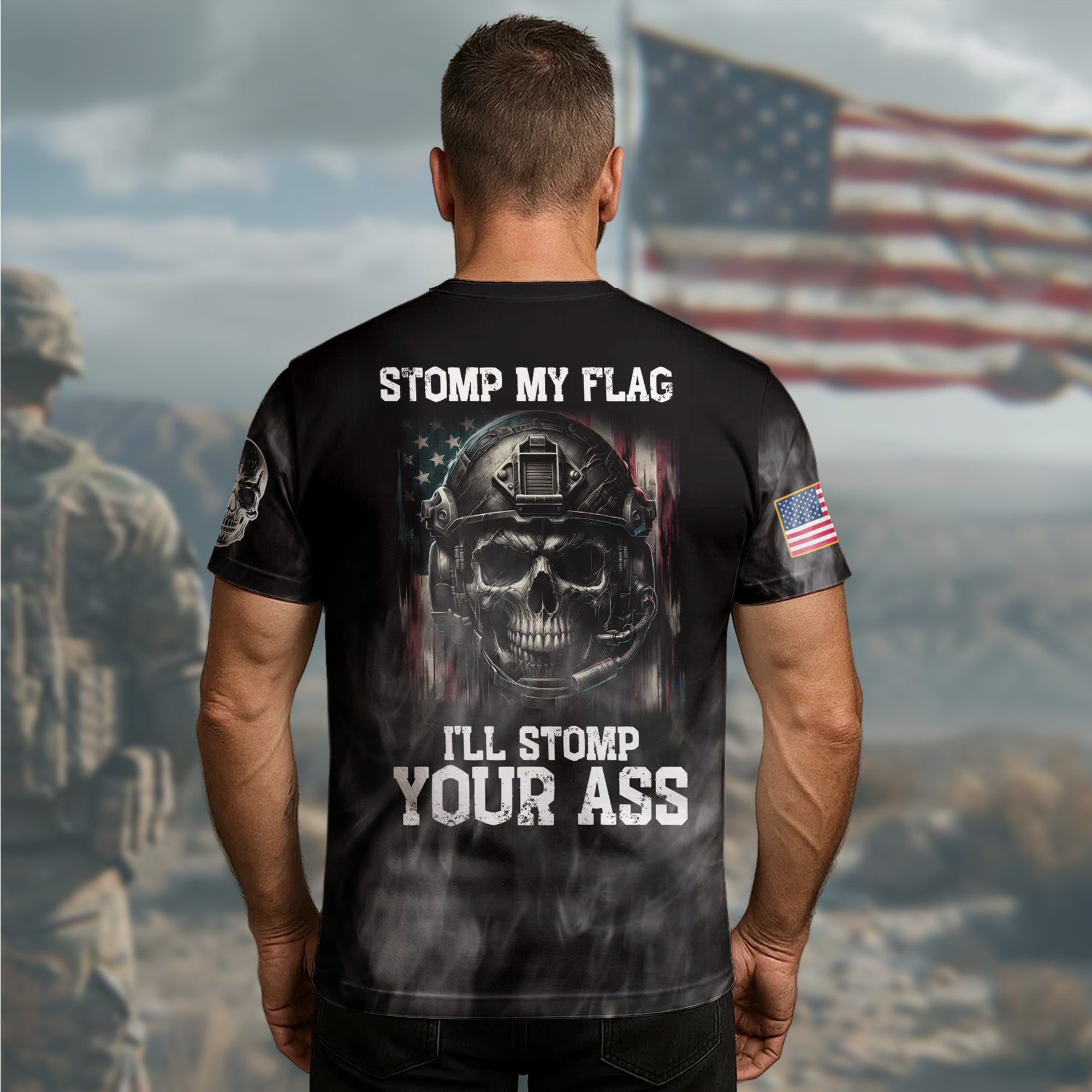 Stomp My Flag I’ll Stomp All-over Print T-Shirt