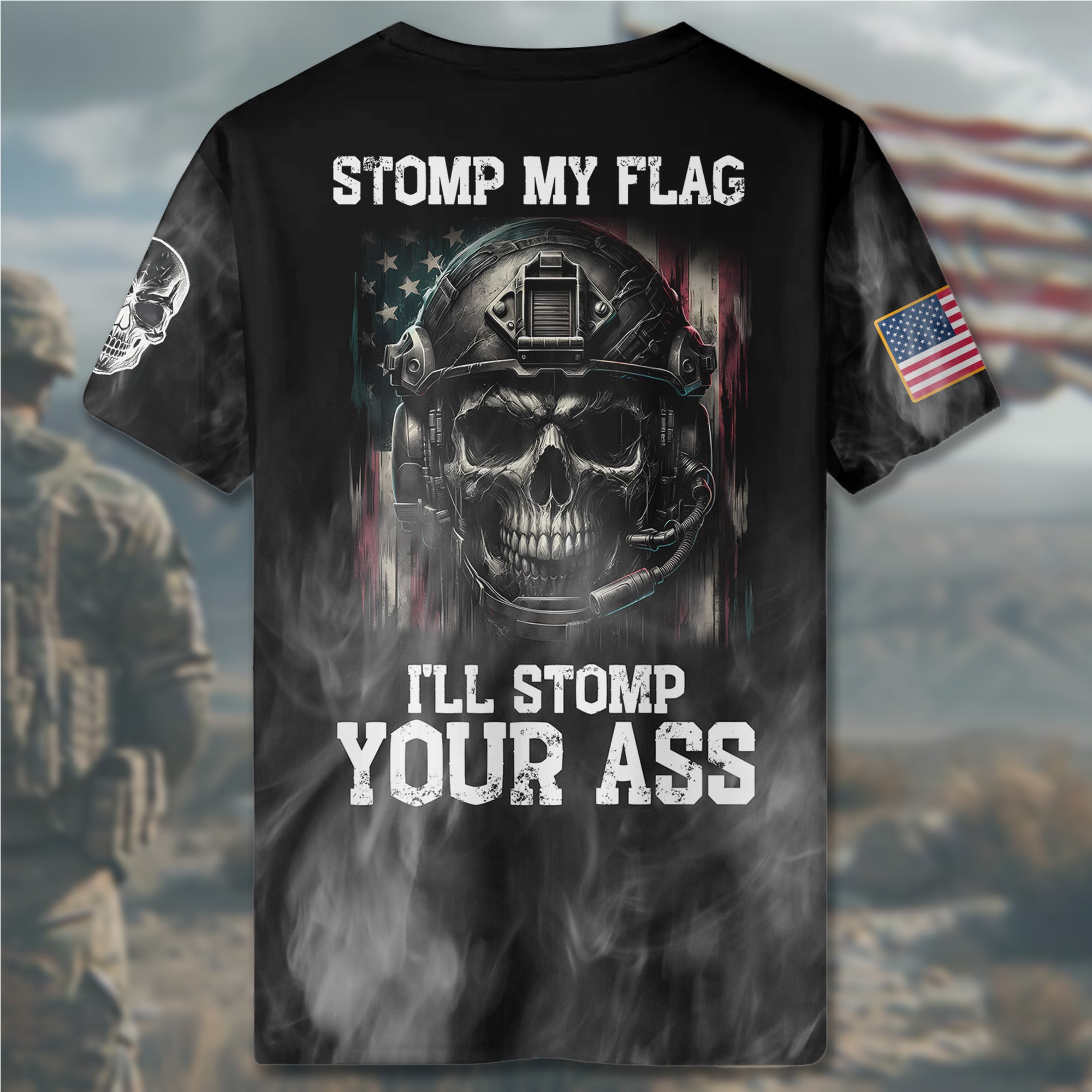 Stomp My Flag I’ll Stomp All-over Print T-Shirt