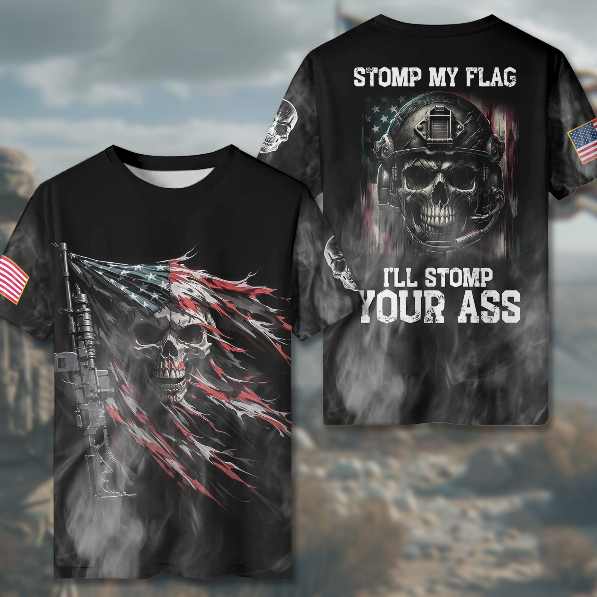 Stomp My Flag I’ll Stomp All-over Print T-Shirt