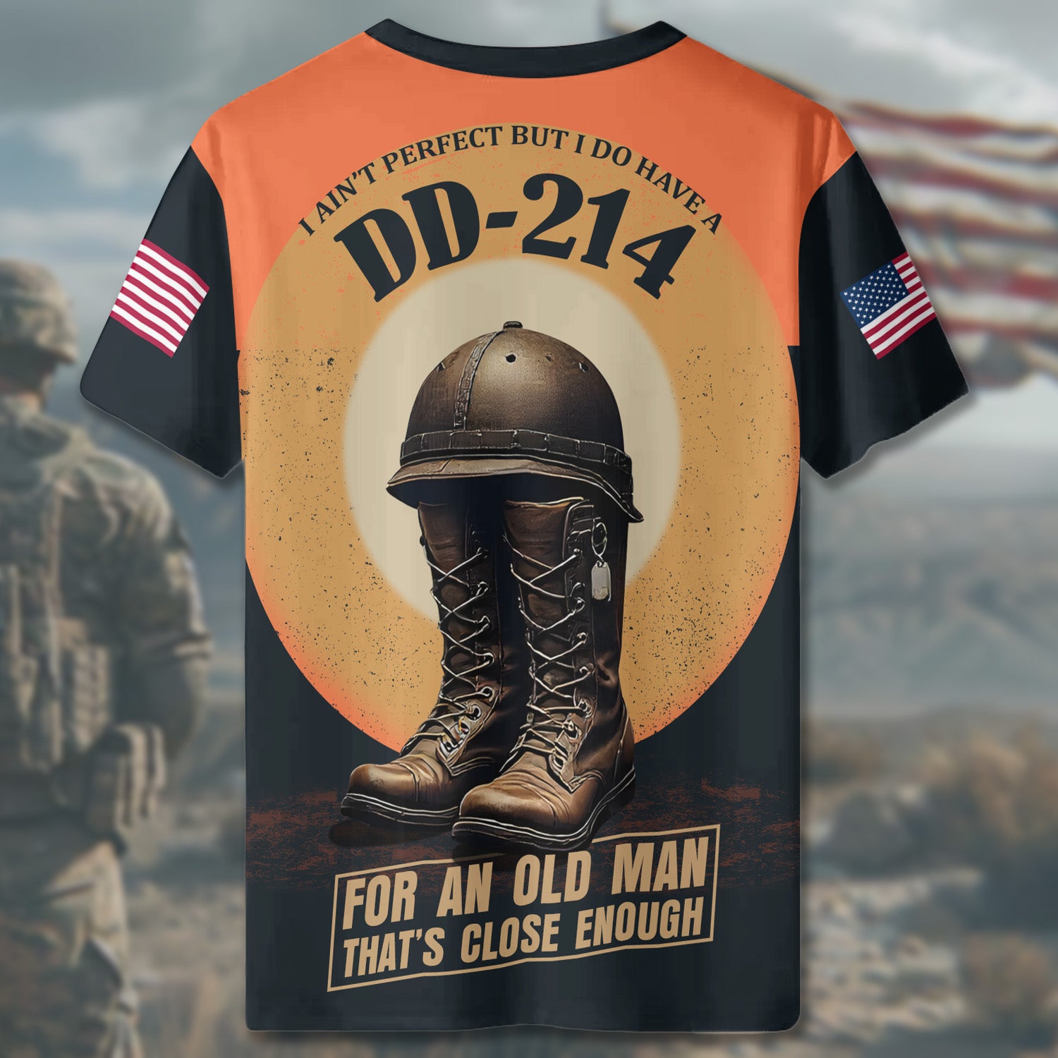 I Ain’t Perfect But I Do Have a DD-214 For an Old Man That’s Close Enough to Perfect All-over Print T-Shirt
