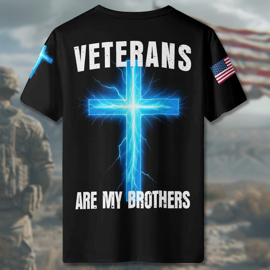 I Took a DNA Test God Is My Father Veterans Are My Brothers All-over Print T-Shirt