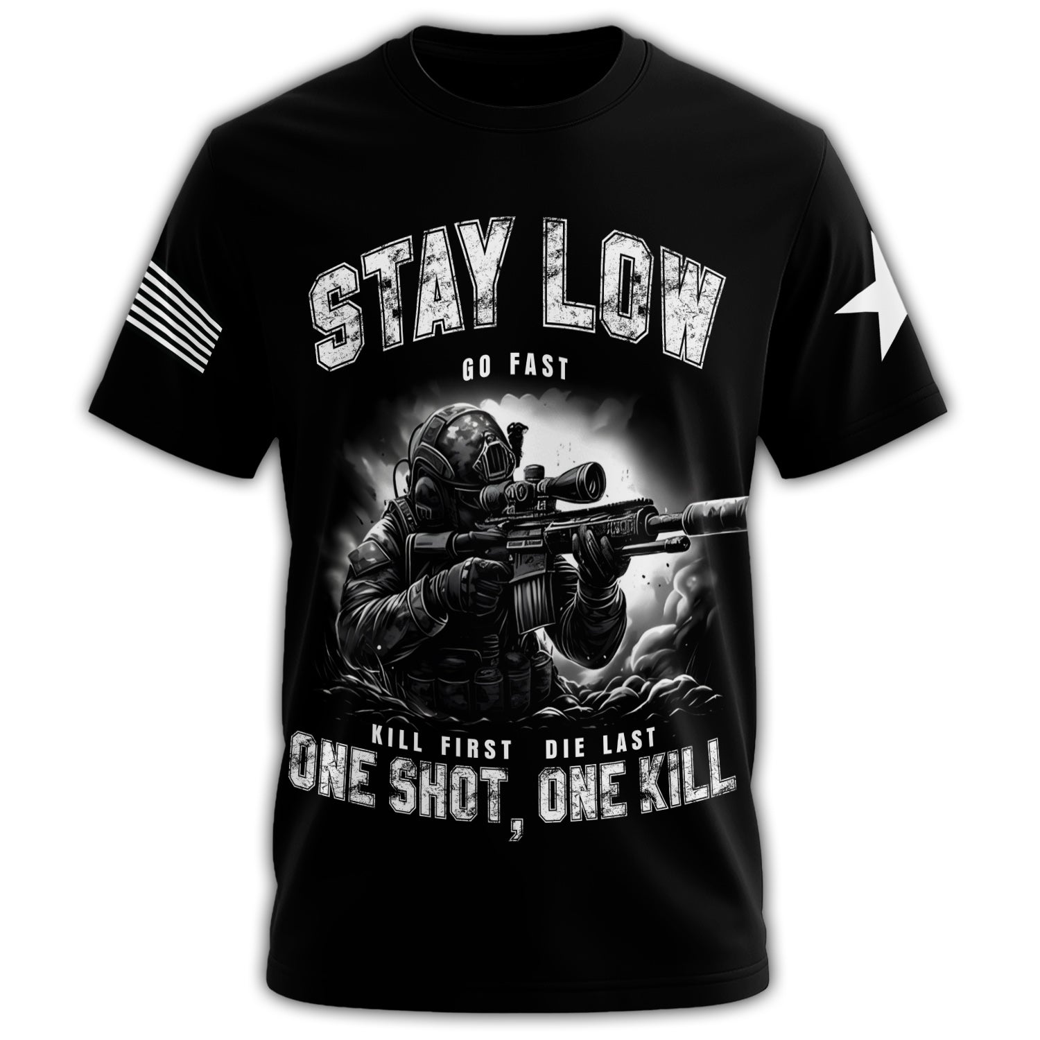 Stay Low Go Fast Kill First All-over Print T-Shirt Secondary image