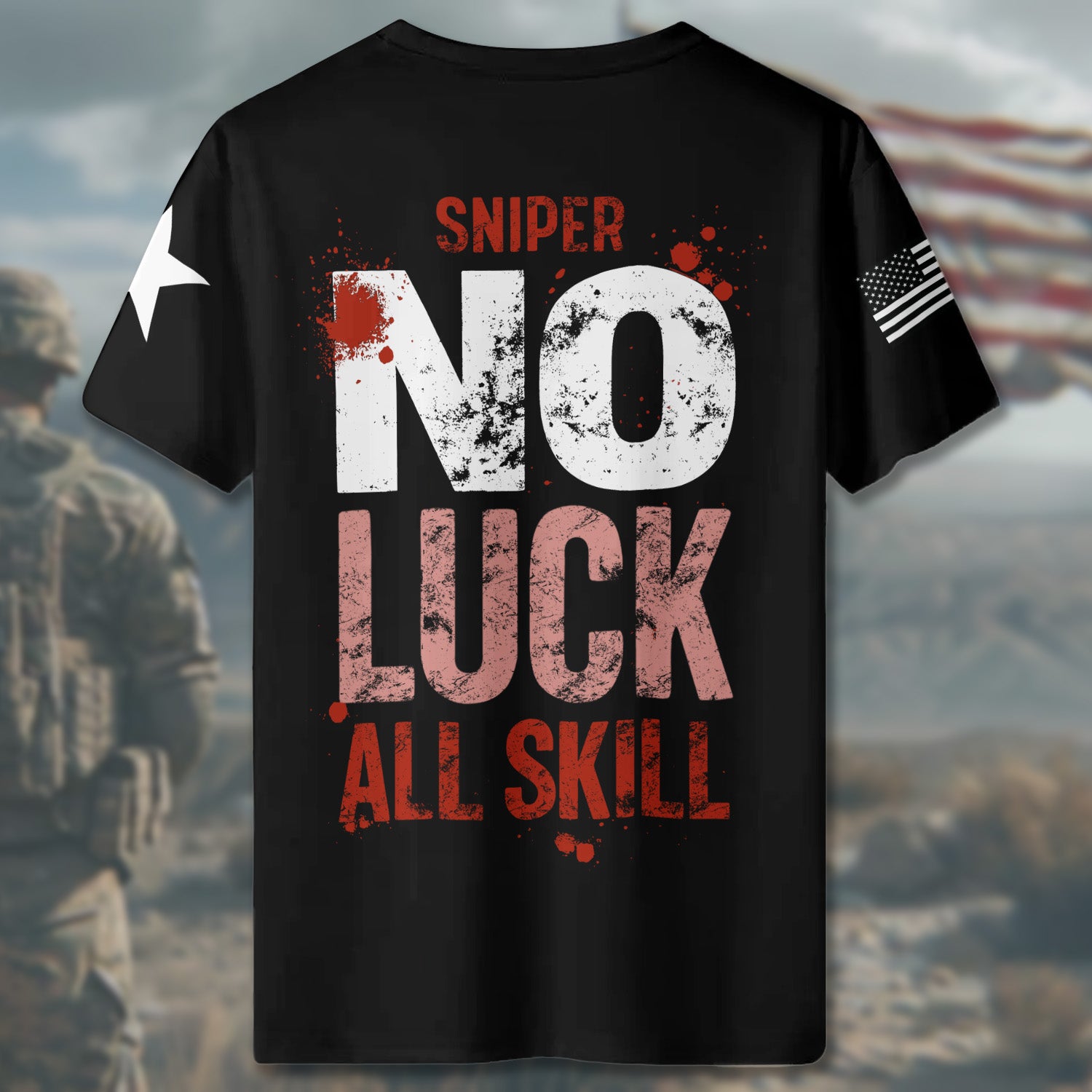 Stay Low Go Fast Kill First Die Last One Shot One Kill No Luck All Skill All-over Print T-Shirt