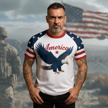 America Freedom Isn’t Free Sacrifice and Service Built This Land of Liberty All-over Print T-Shirt