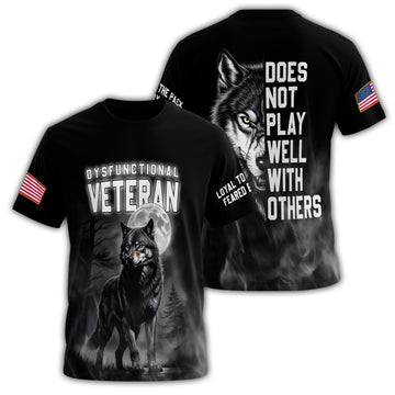 Dysfunctional Veteran All-over Print T-Shirt