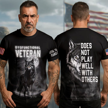 Dysfunctional Veteran All-over Print T-Shirt