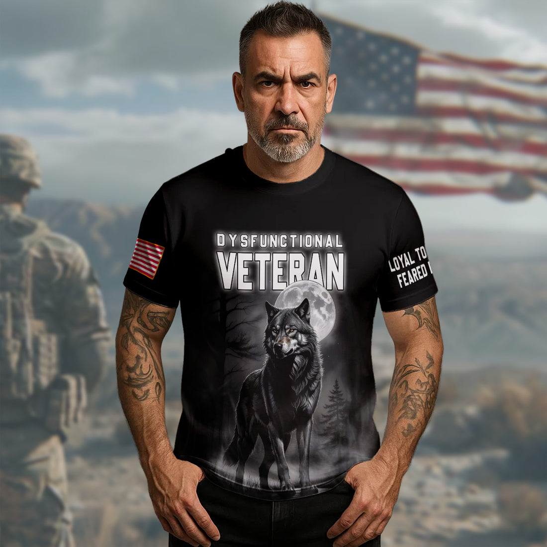Dysfunctional Veteran All-over Print T-Shirt