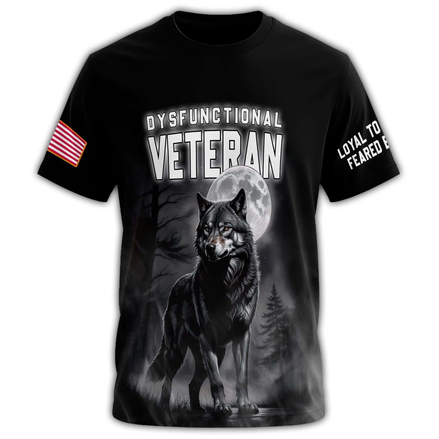 Dysfunctional Veteran All-over Print T-Shirt Secondary image