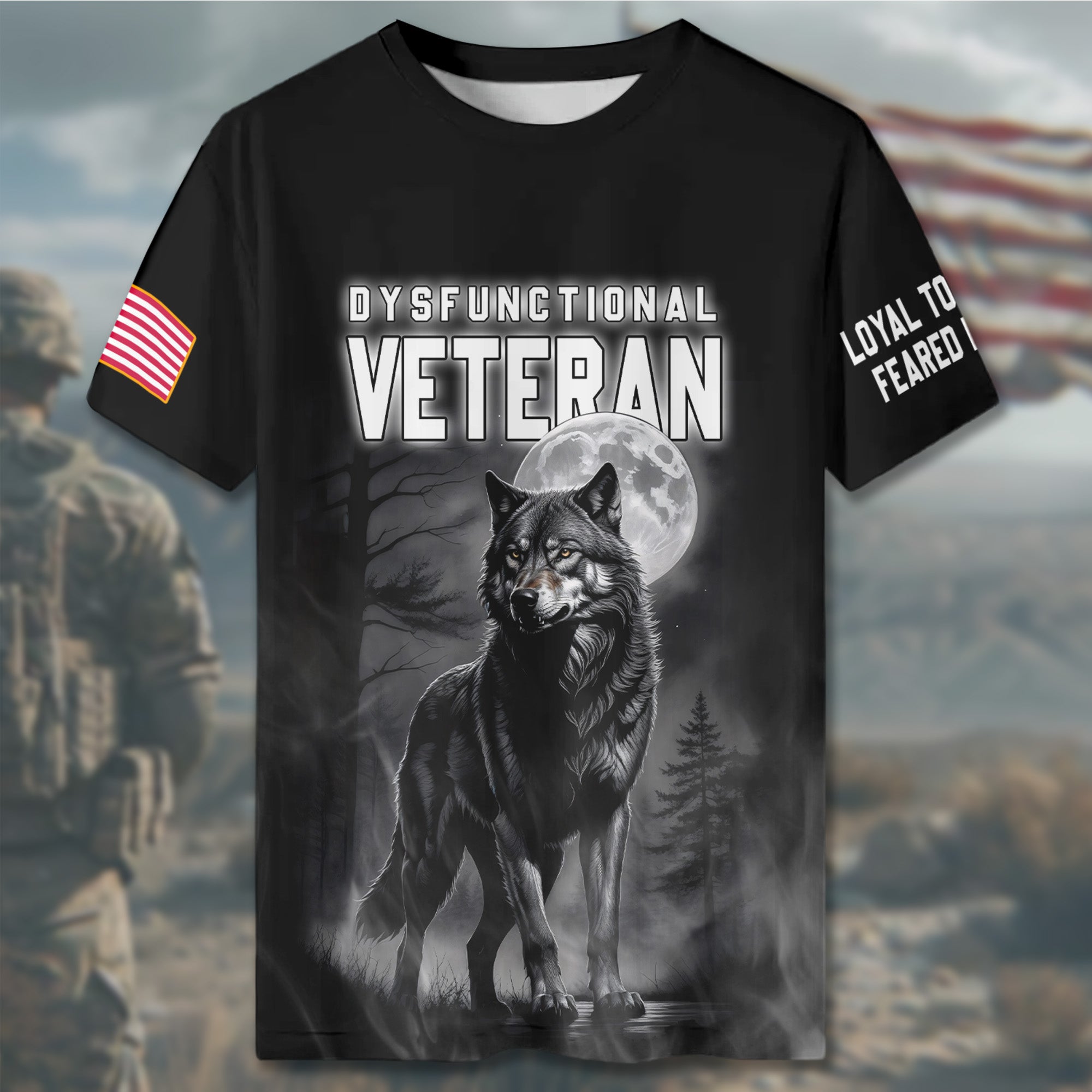 Dysfunctional Veteran All-over Print T-Shirt