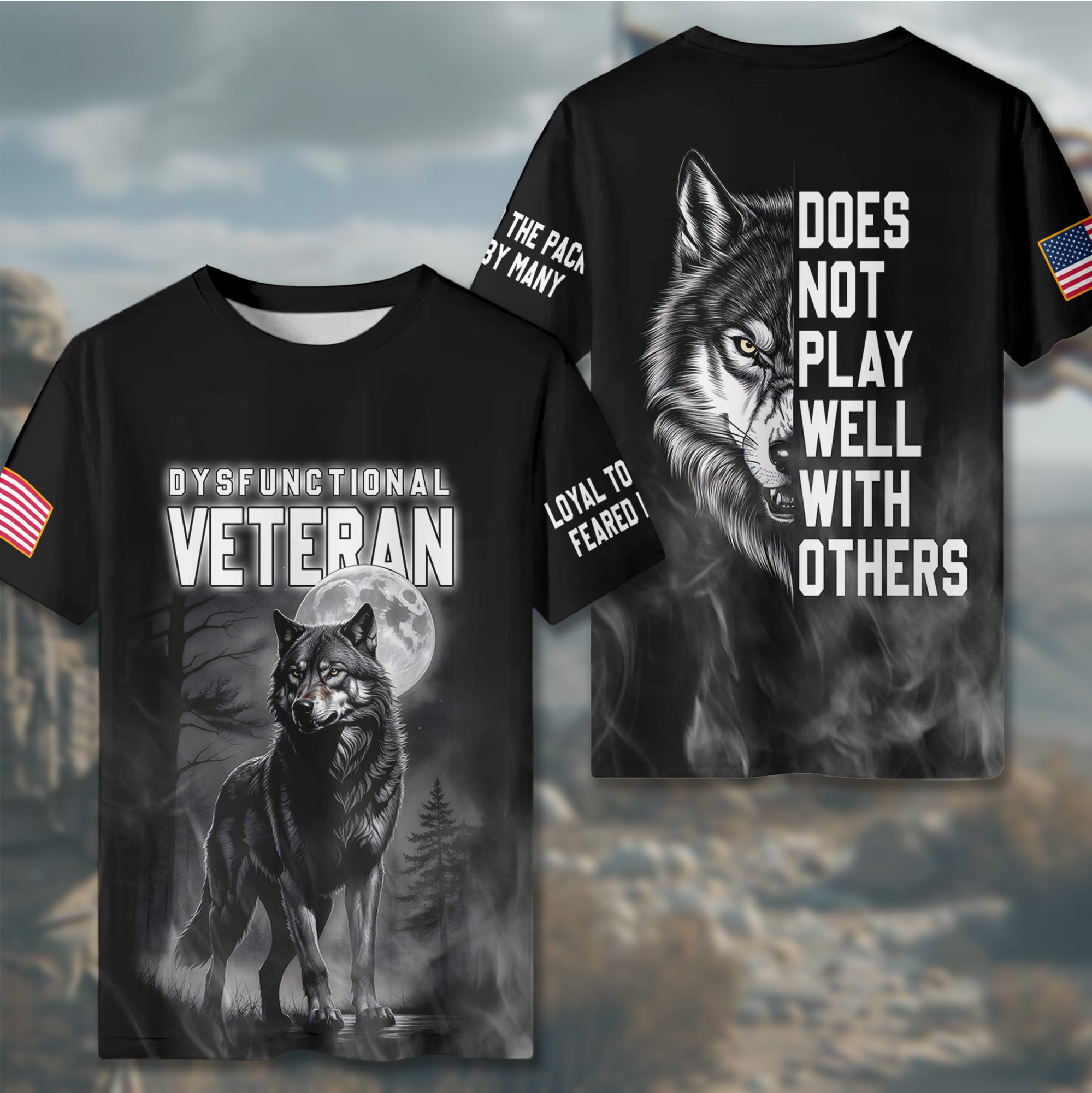 Dysfunctional Veteran All-over Print T-Shirt