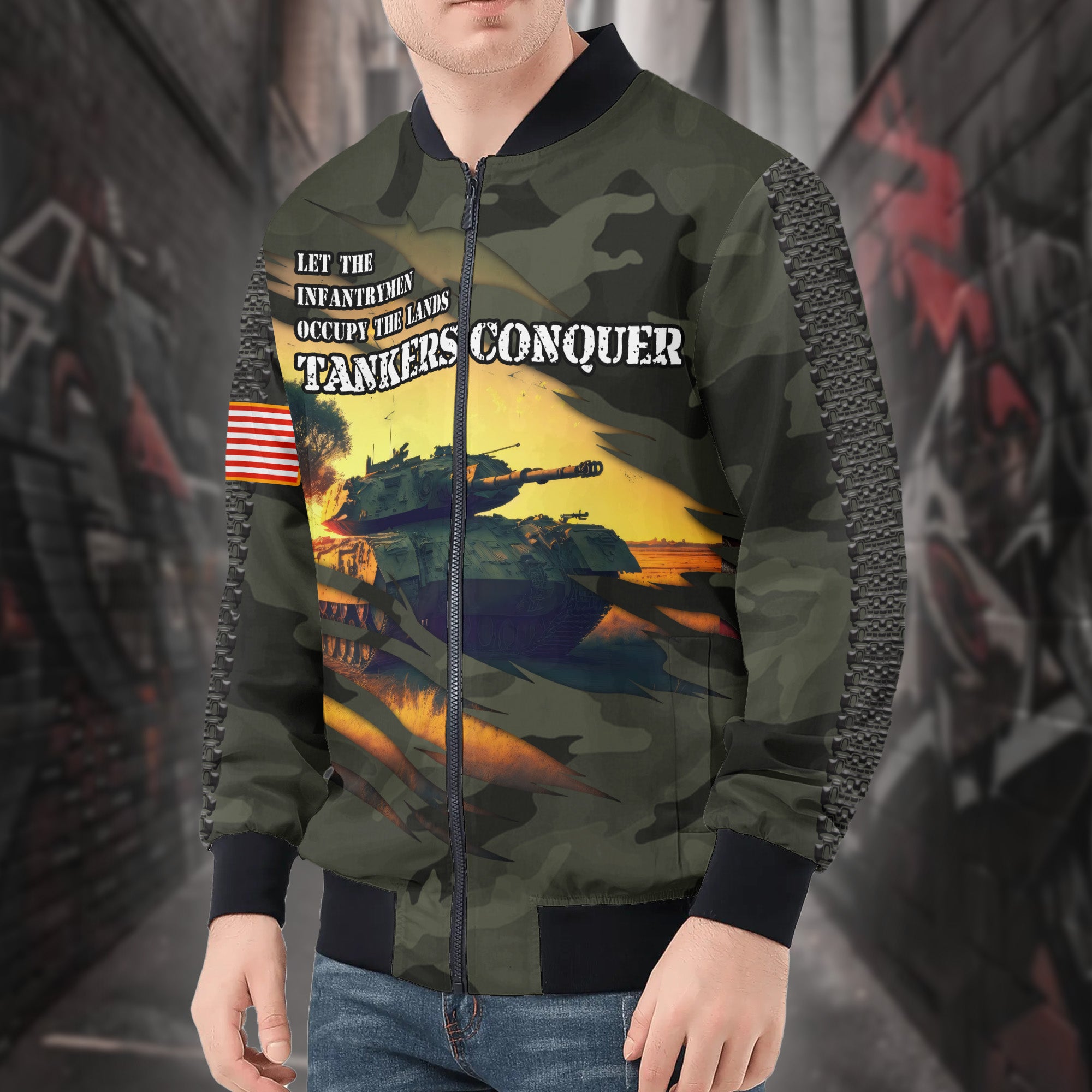 Infantry Pride All-over Print Bomber Jacket
