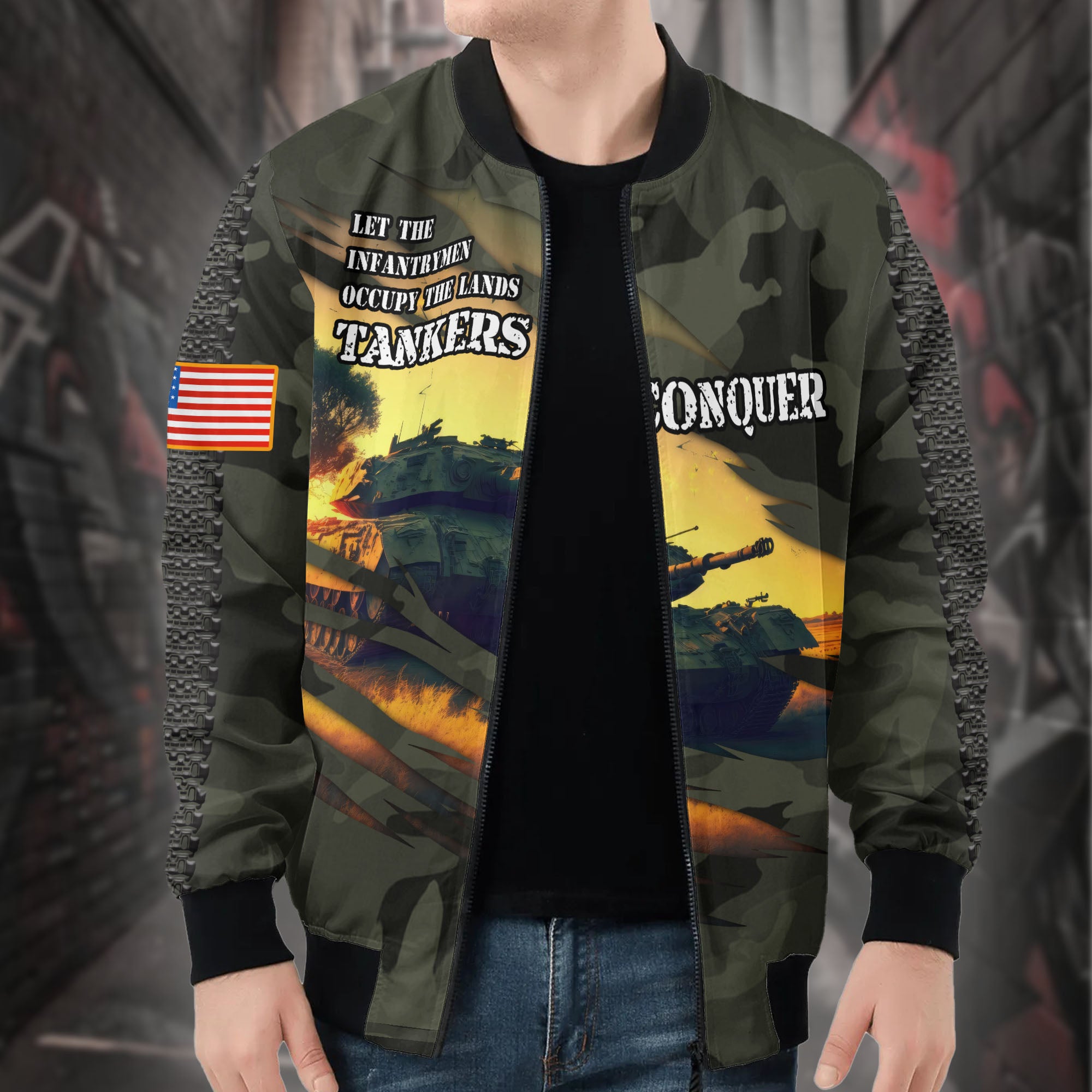 Infantry Pride All-over Print Bomber Jacket